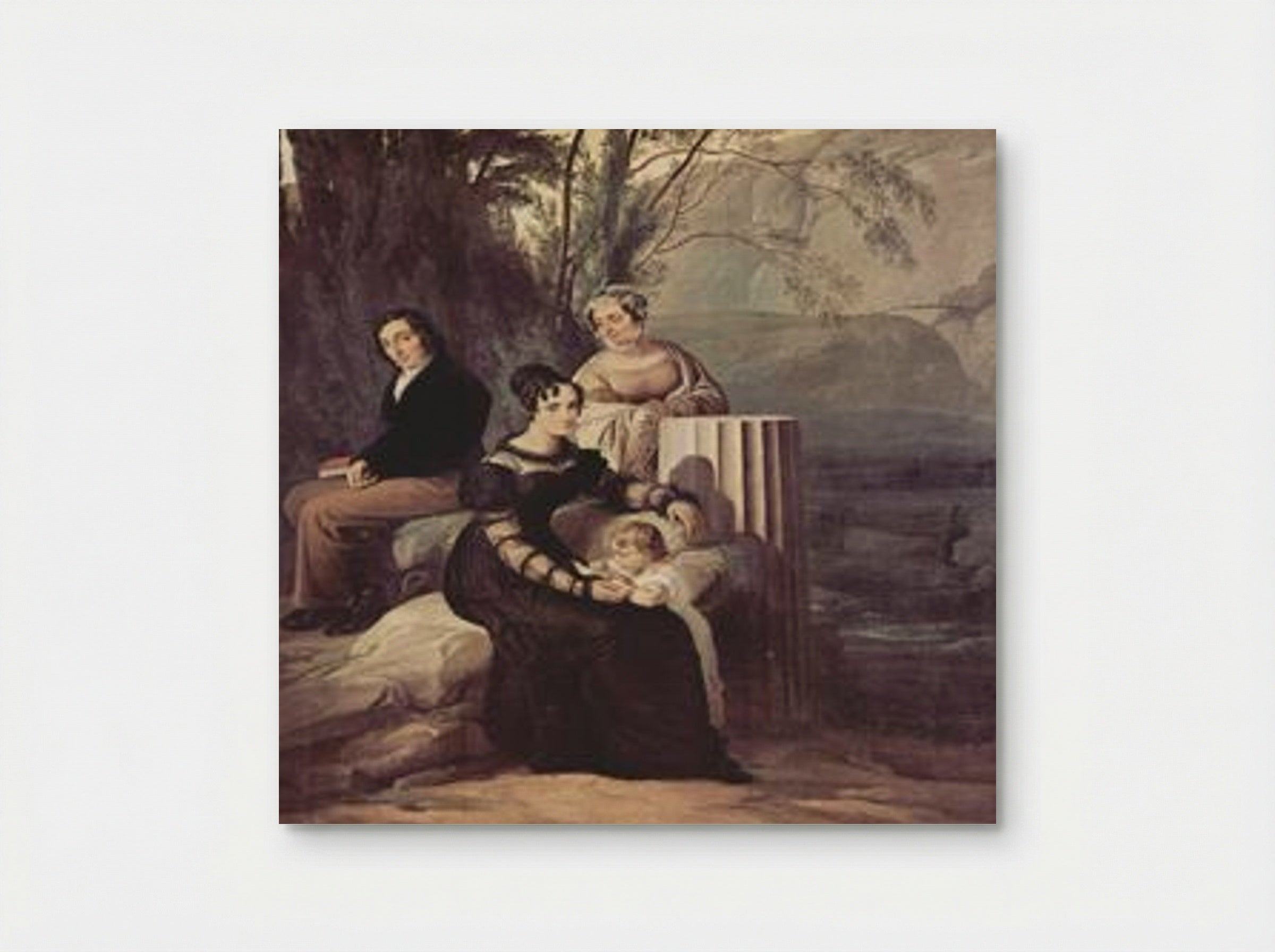 Portrait of the Stampa di Soncino Family - Francesco Hayez - Poster