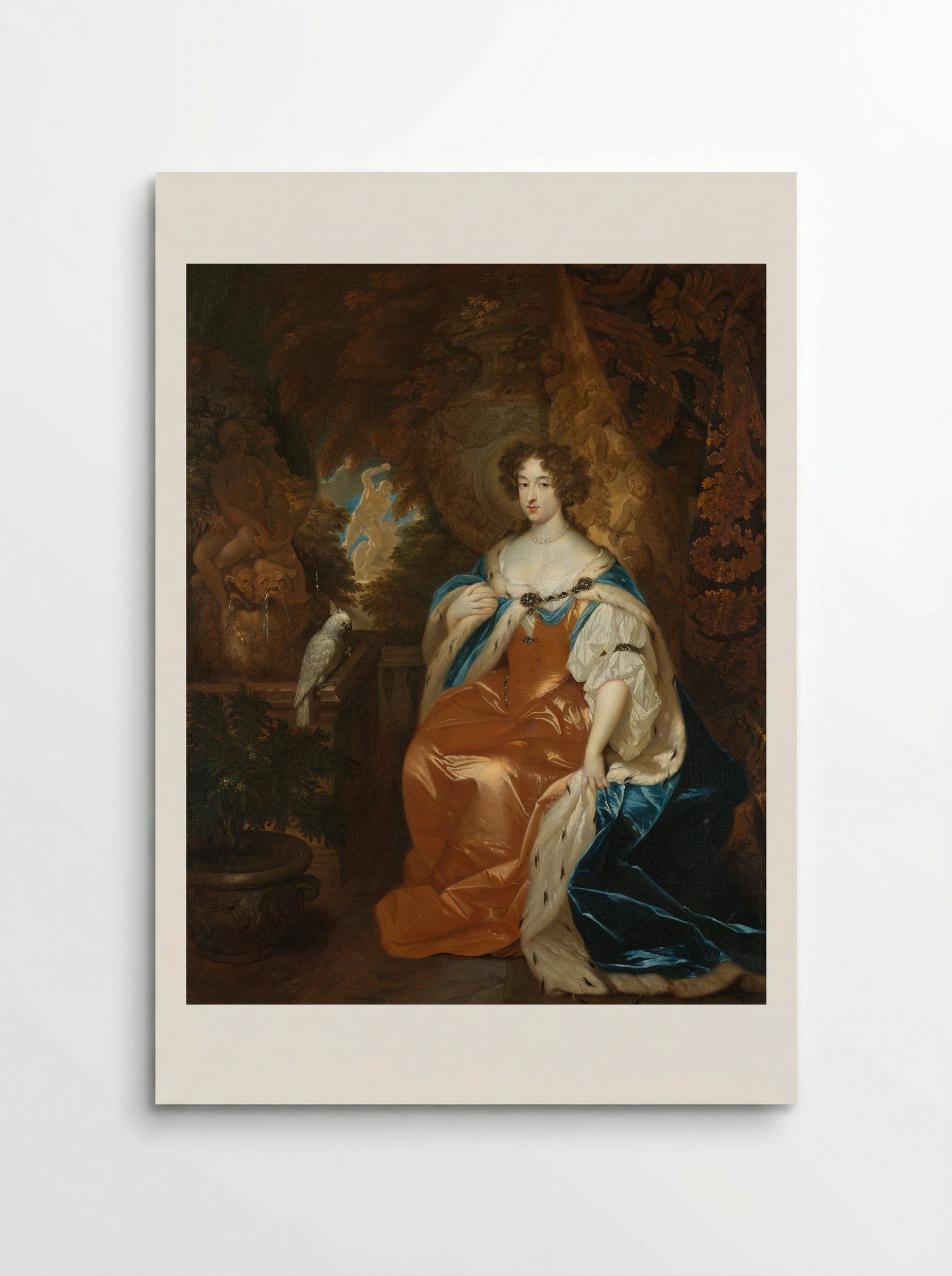 Portret van Maria Stuart, echtgenote van prins Willem III - Caspar Netscher - Poster