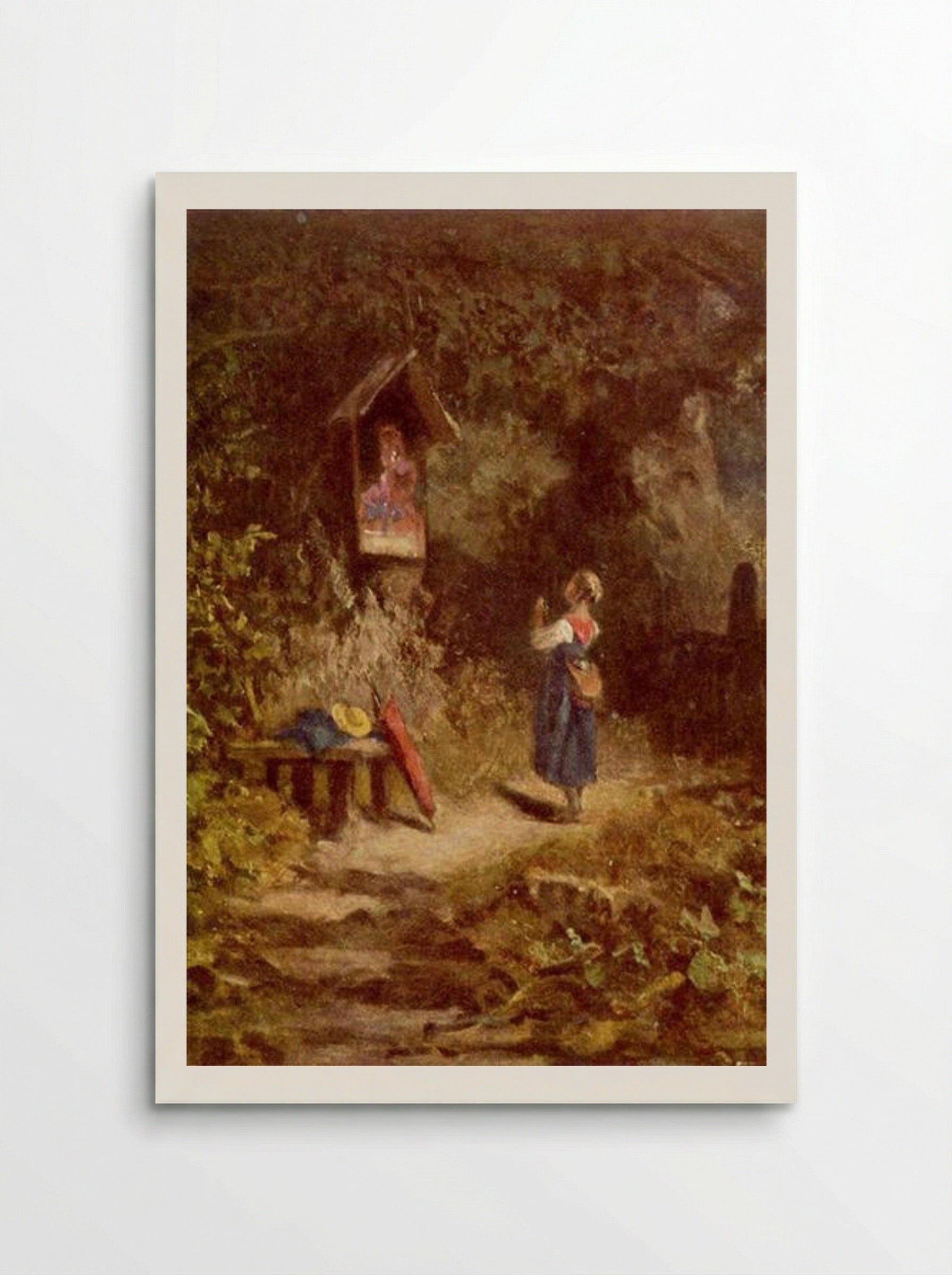 Praying Peasant Girl in the Woods - Carl Spitzweg - Poster