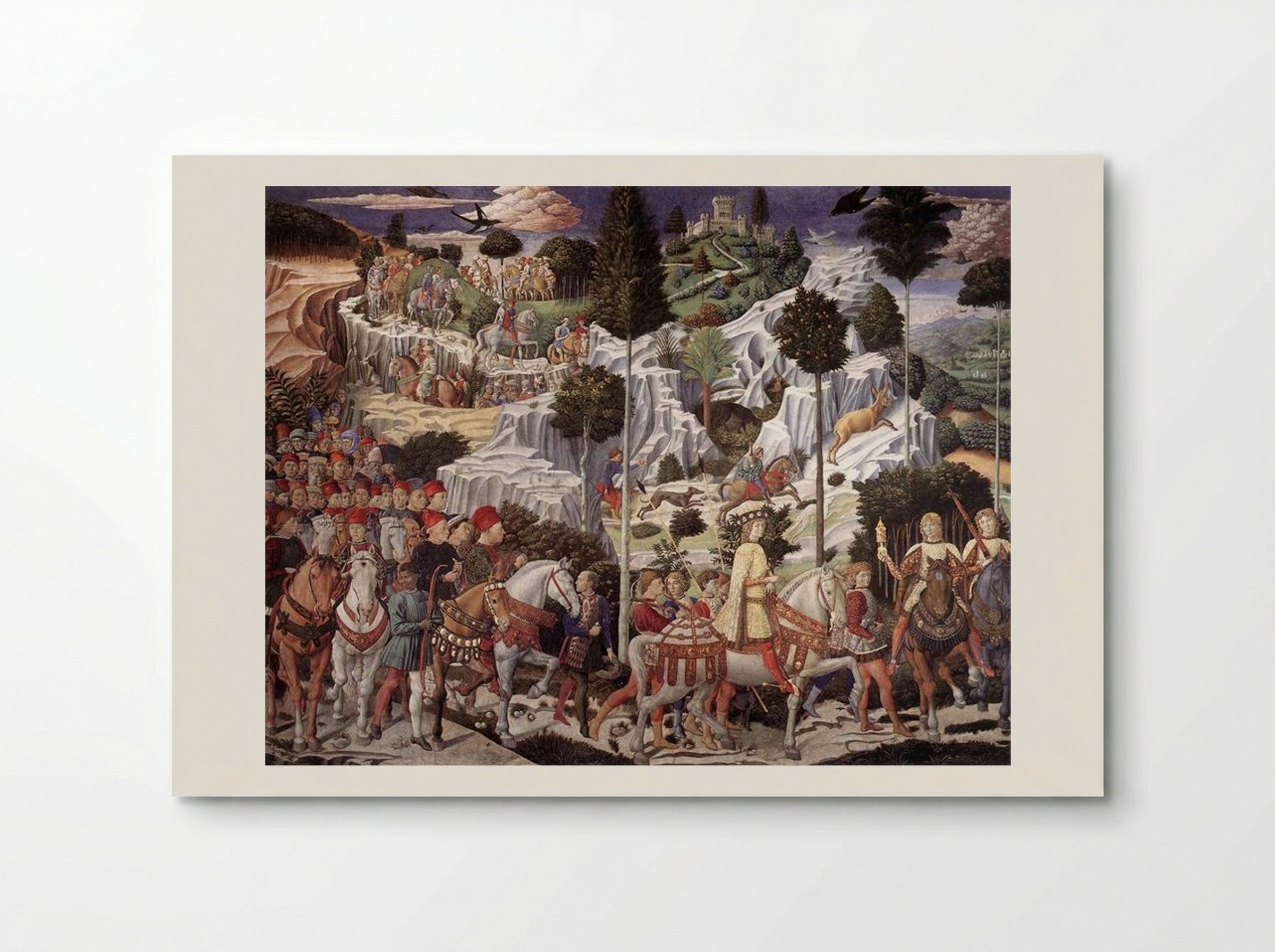 Procession of the Magus Balthazar (detail) - Benozzo Gozzoli - Poster