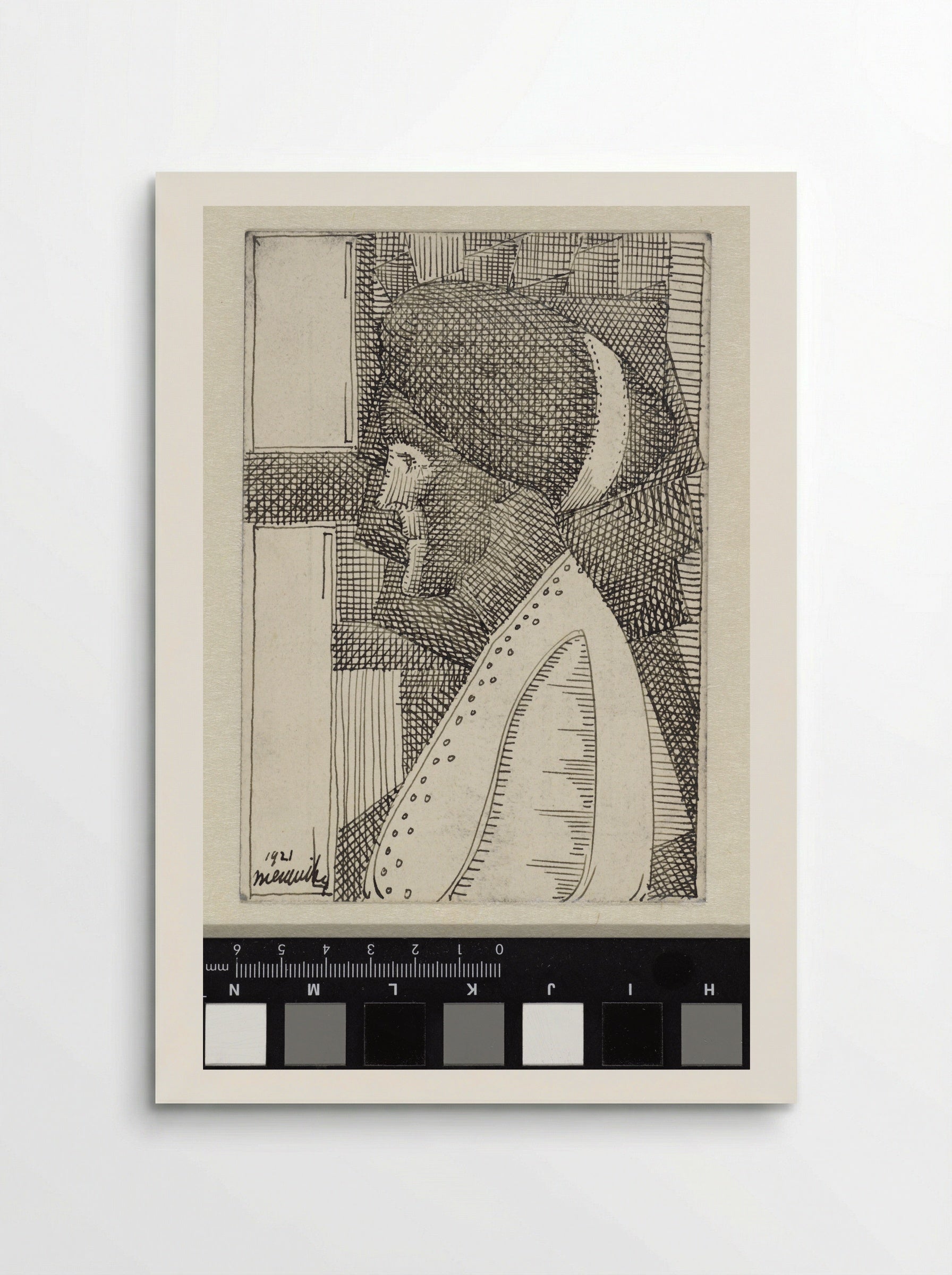 Profiel van een vrouw, naar links - Samuel Jessurun de Mesquita - Poster