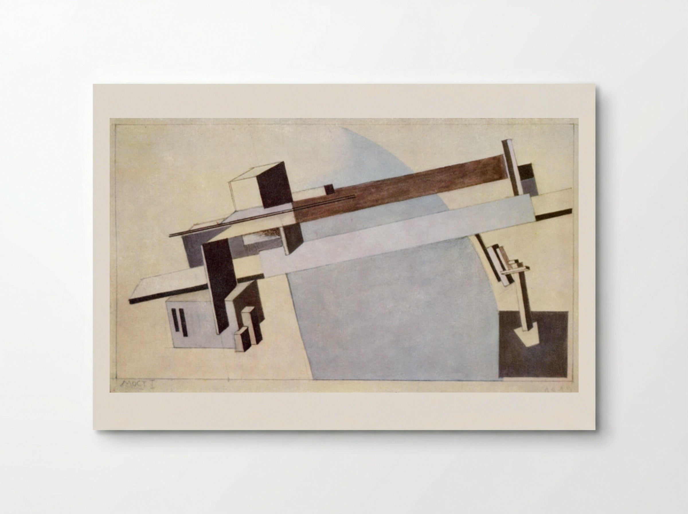 Proun 1 A, Bridge I - El Lissitzky - Poster