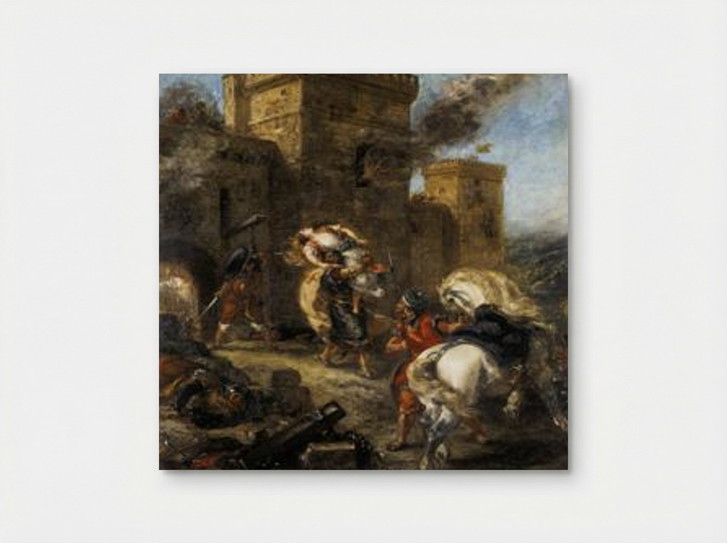 Rebecca Kidnapped by the Templar, Sir Brian de Bois-Guilbert - Eugène Delacroix - Poster