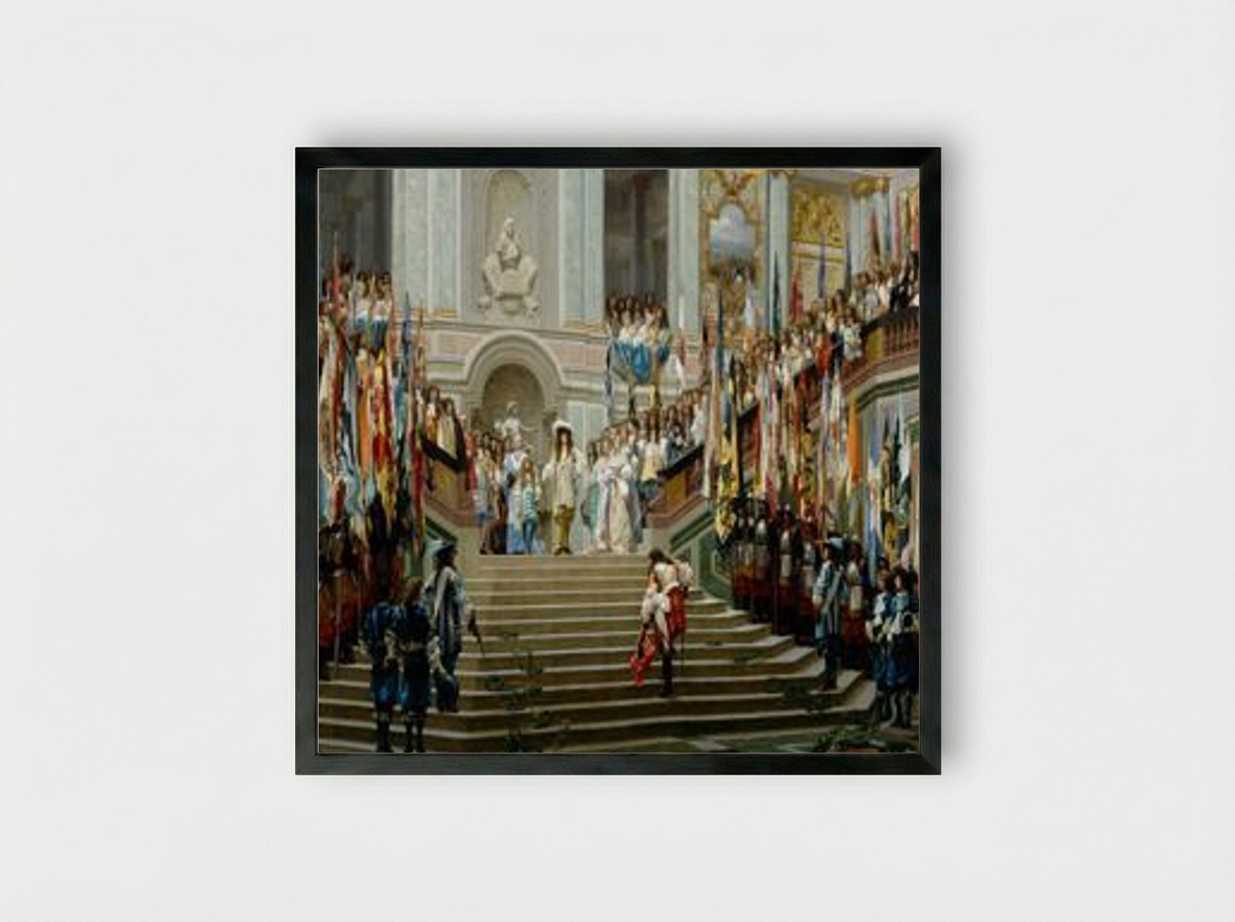 Reception of Le Grand Condé at Versailles - Jean-Léon Gérôme - Framed Print Black