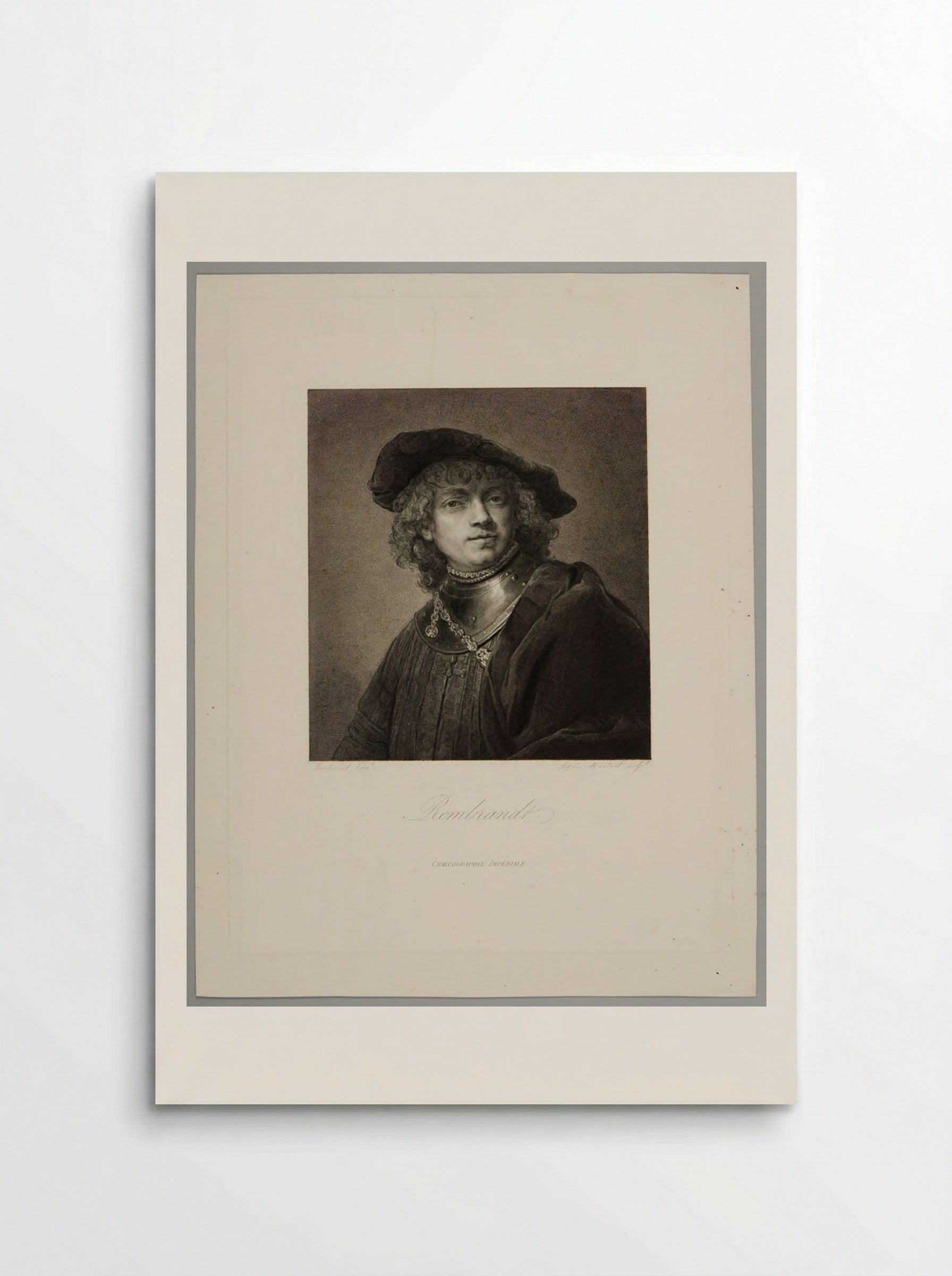 Rembrandt (Portrait in Gorget) - Achille Louis Martinet - Poster