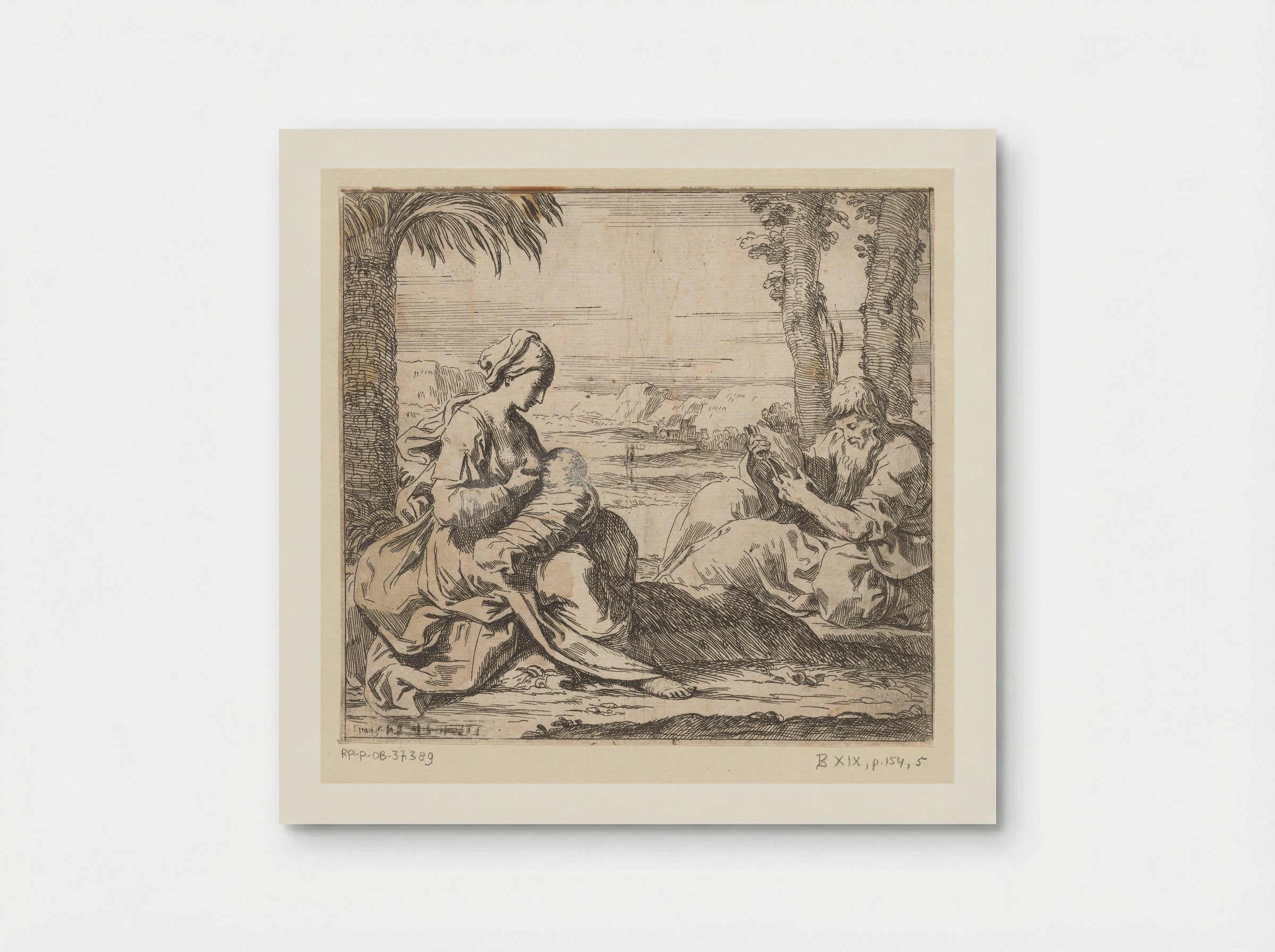 Rest on the Flight into Egypt - Elisabetta Sirani - Poster