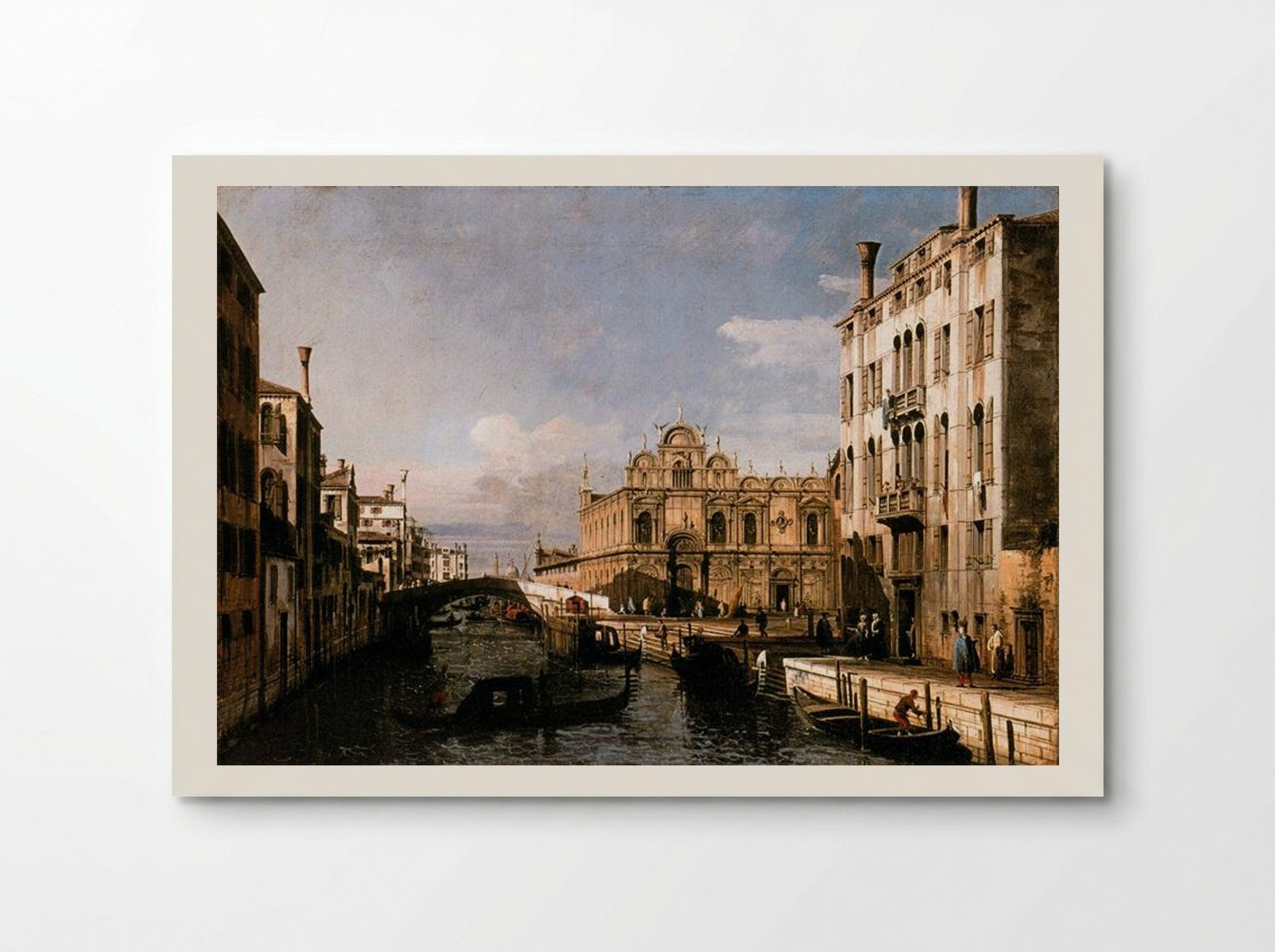 Rio dei Mendicanti and the Scuola di San Marco - Bernardo Bellotto - Poster