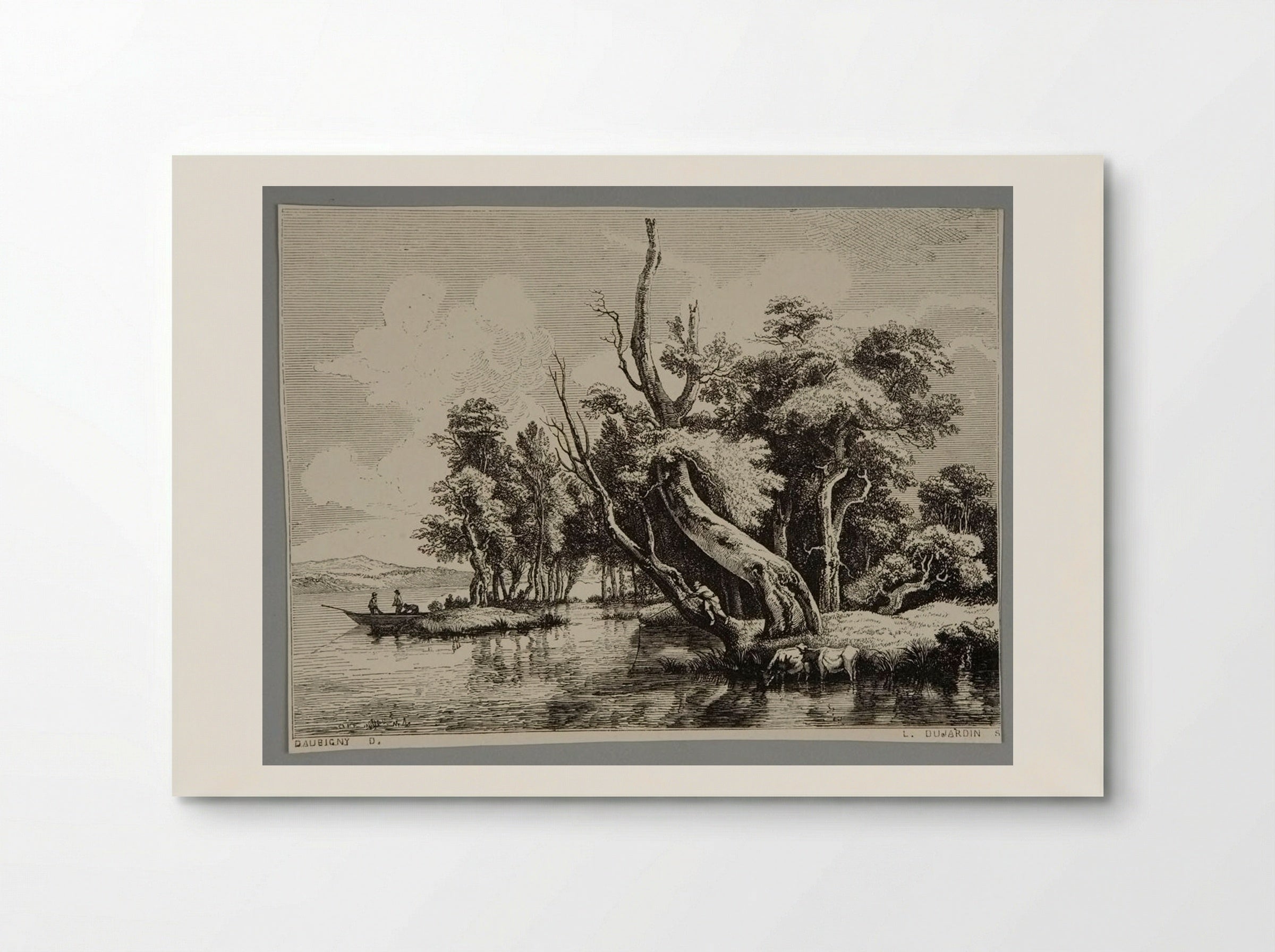 River Scene (After Daubigny) - Louis Dujardin - Poster