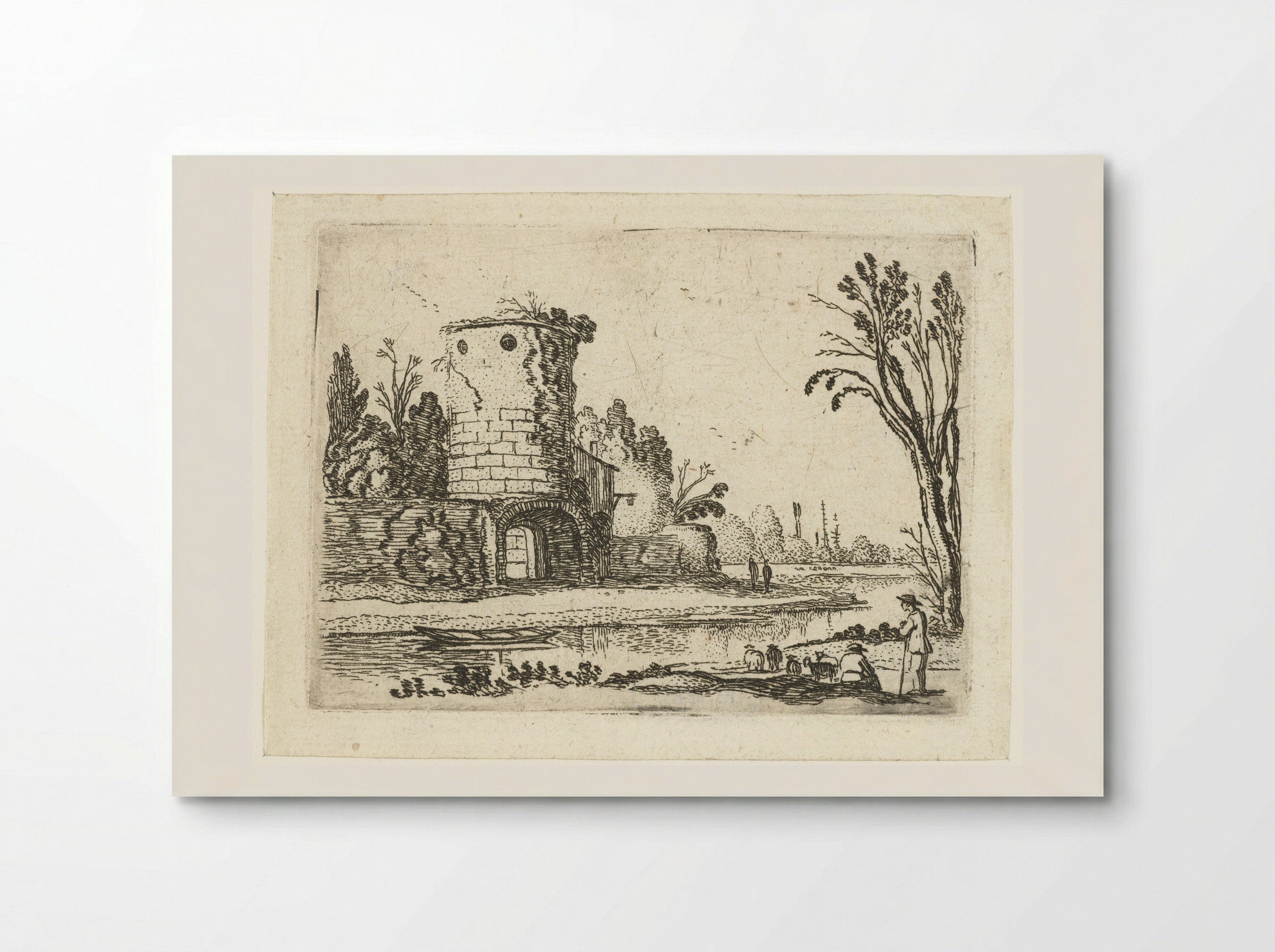 Ronde toren met een poort - Esaias van de Velde - Poster