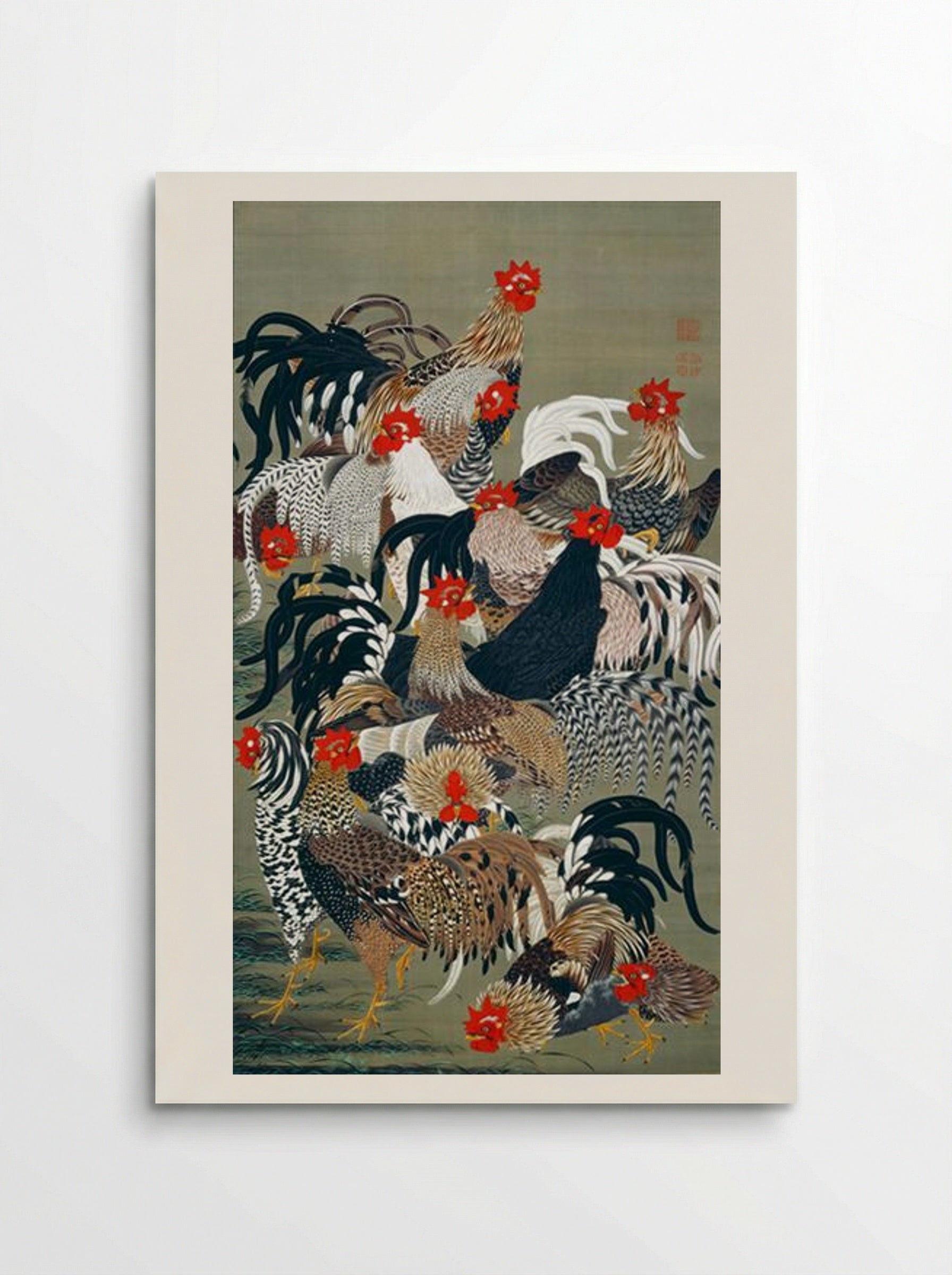 Roosters - Itō Jakuchū - Poster
