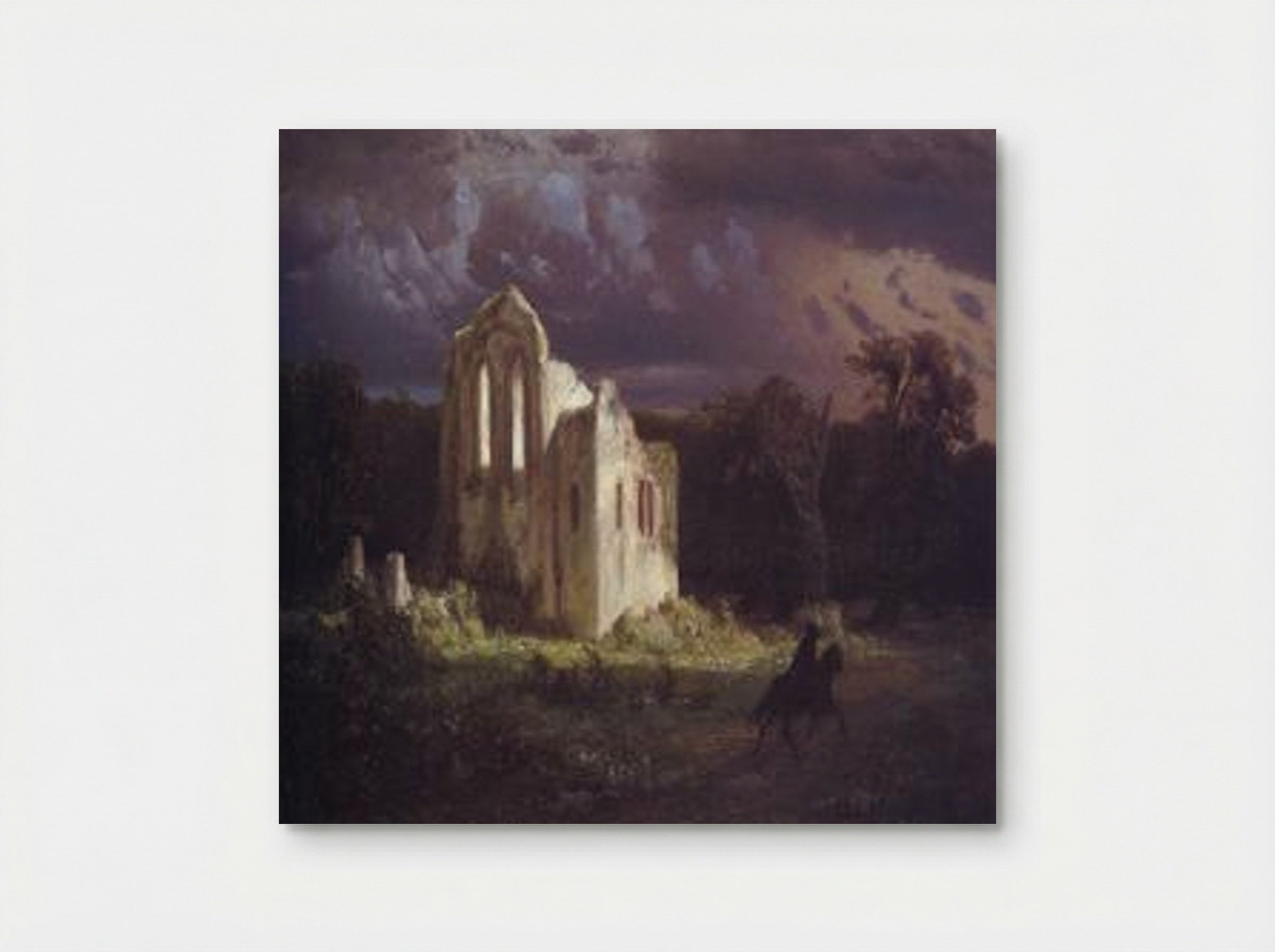 Ruins in a Moonlit Landscape - Arnold Böcklin - Poster