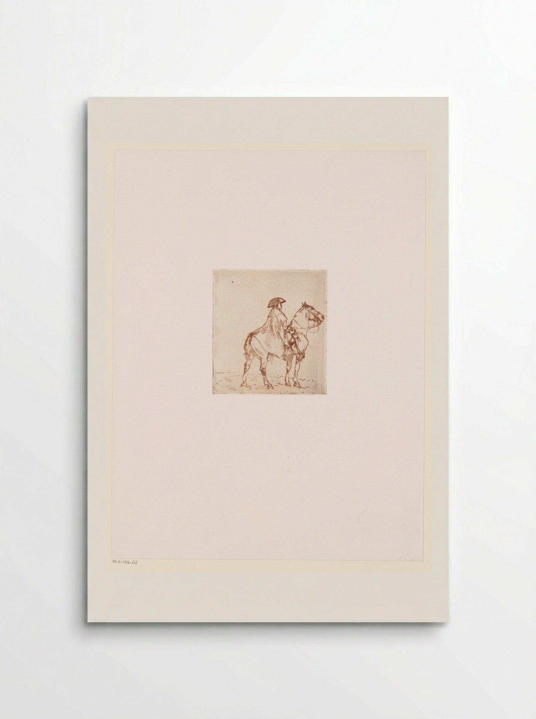Ruiter te paard met een driekantensteek - John Lewis Brown - Poster