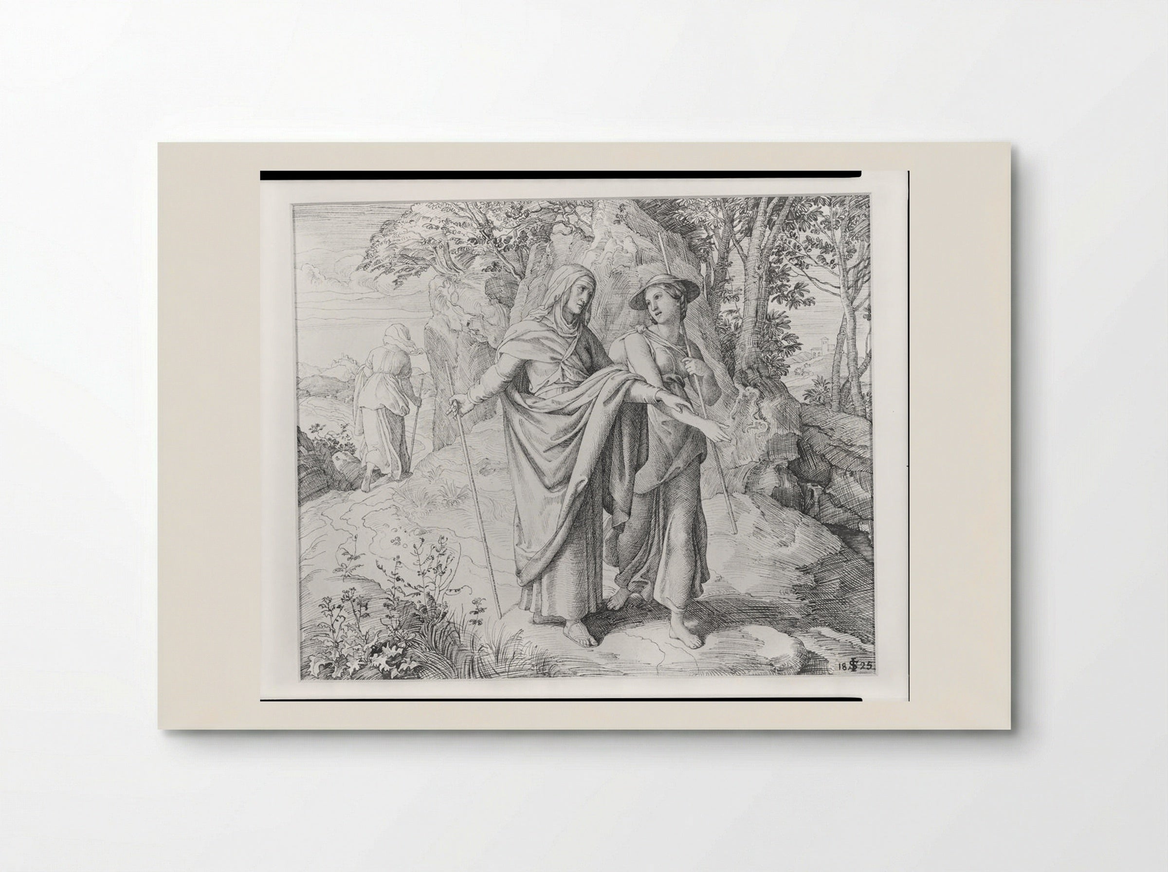 Ruth and Naomi Travelling to Bethlehem - Julius Schnorr von Carolsfeld - Poster