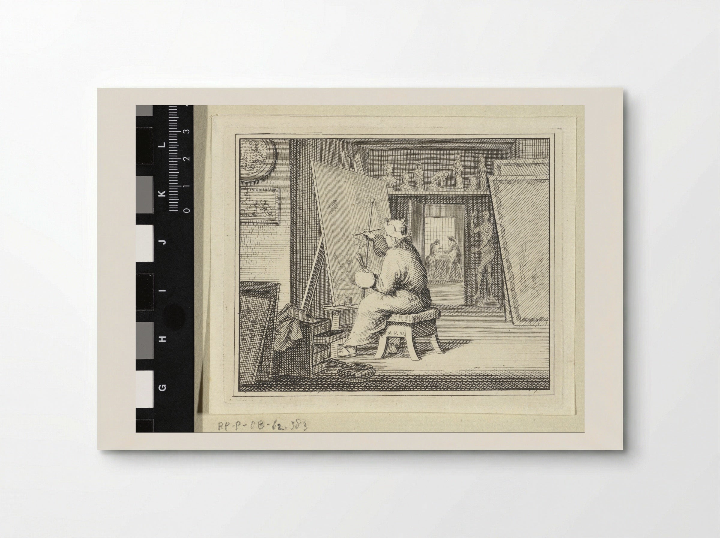 Schilder in zijn atelier - Vincent Laurensz. van der Vinne (II) - Poster