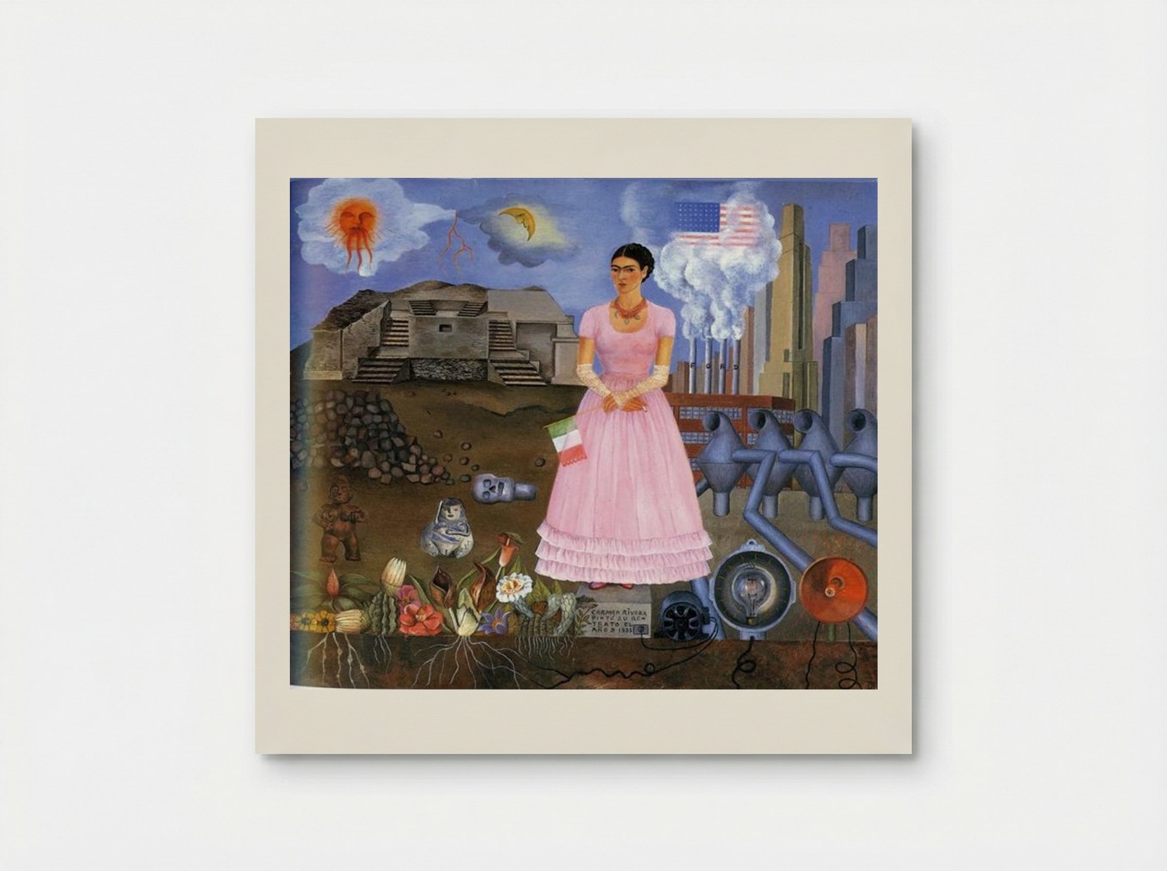 Self-Portrait Along the Border Line Between Mexico and the United States - Frida Kahlo - Poster