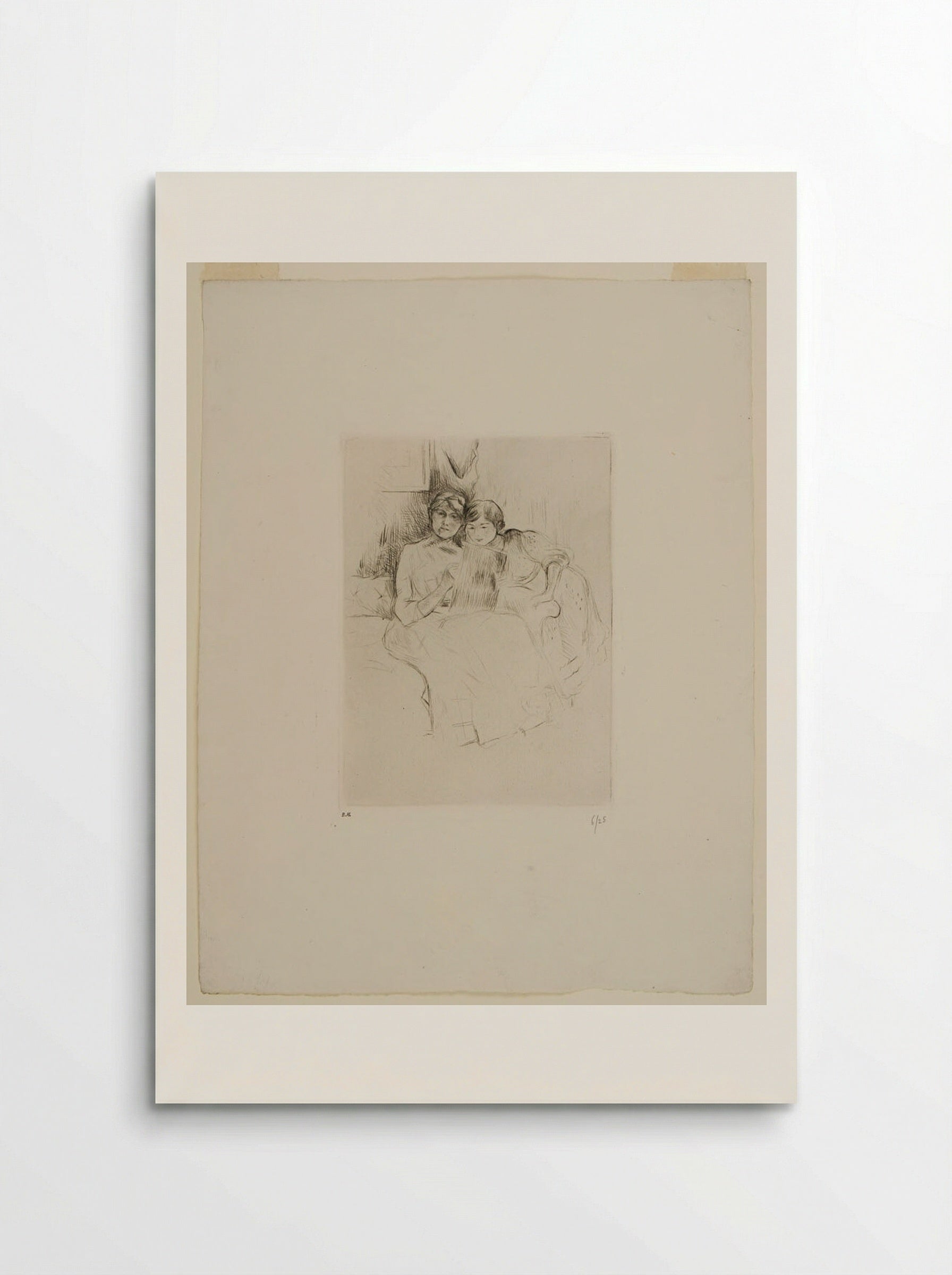 Self-portrait with Daughter Julie - Berthe Morisot - Poster
