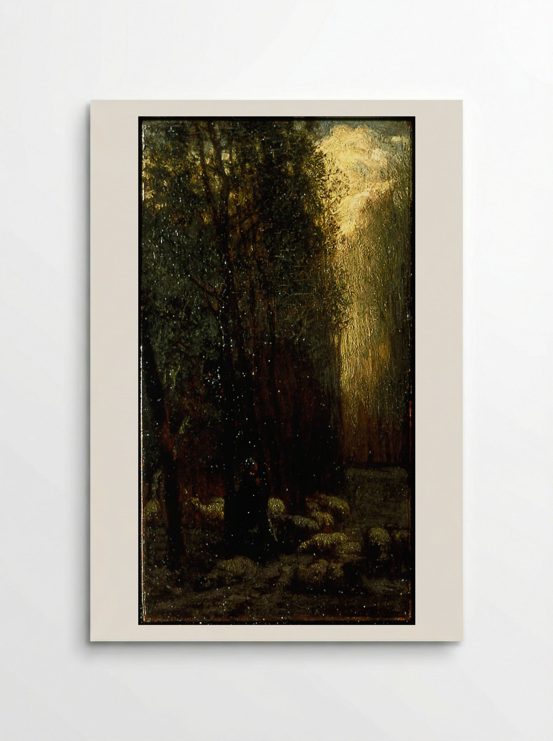 Shepherdess with Sheep - Jean-François Millet - Poster
