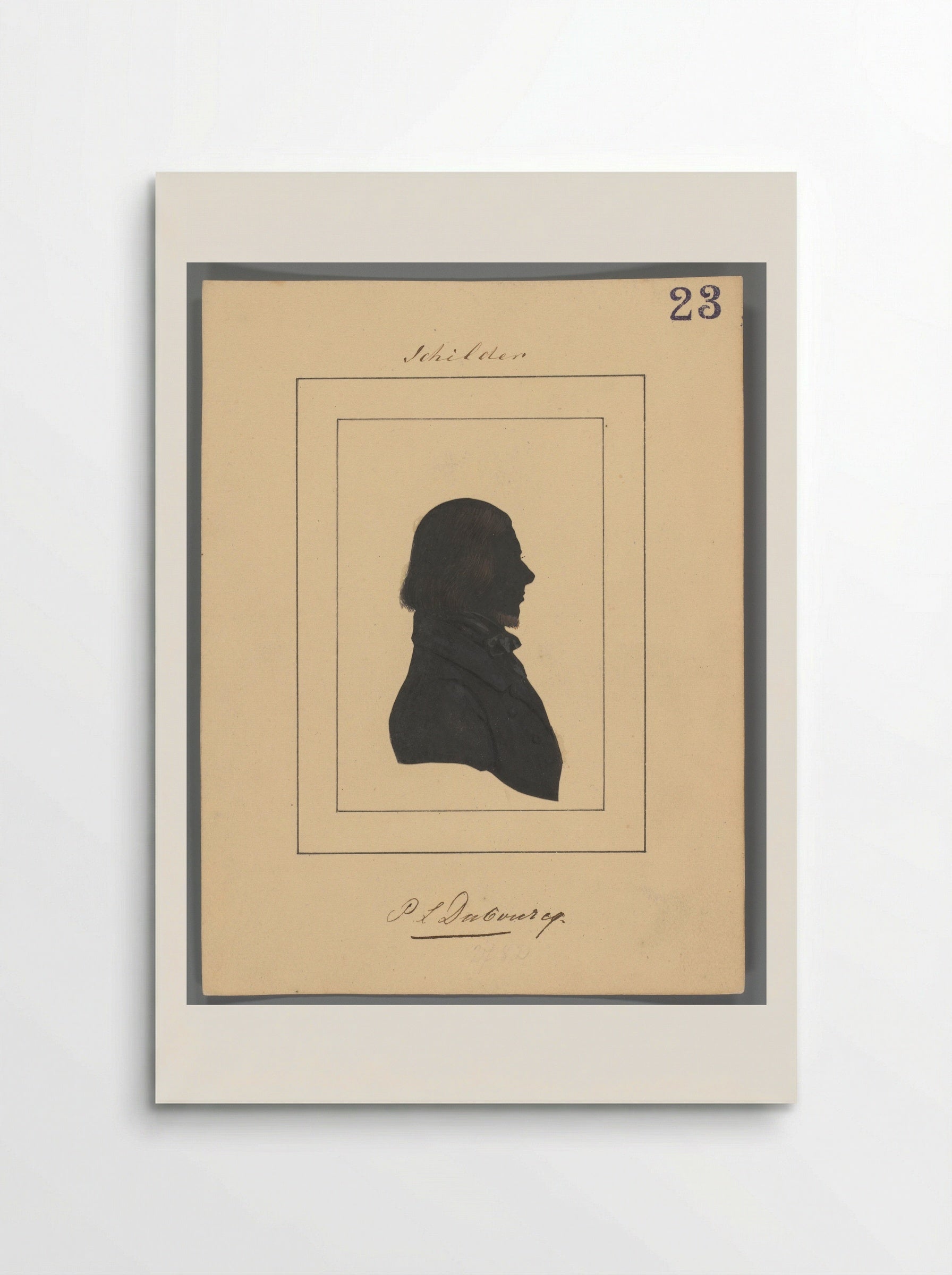 Silhouetportret van Pierre Louis Dubourcq - Elisabeth Alida Haanen - Poster