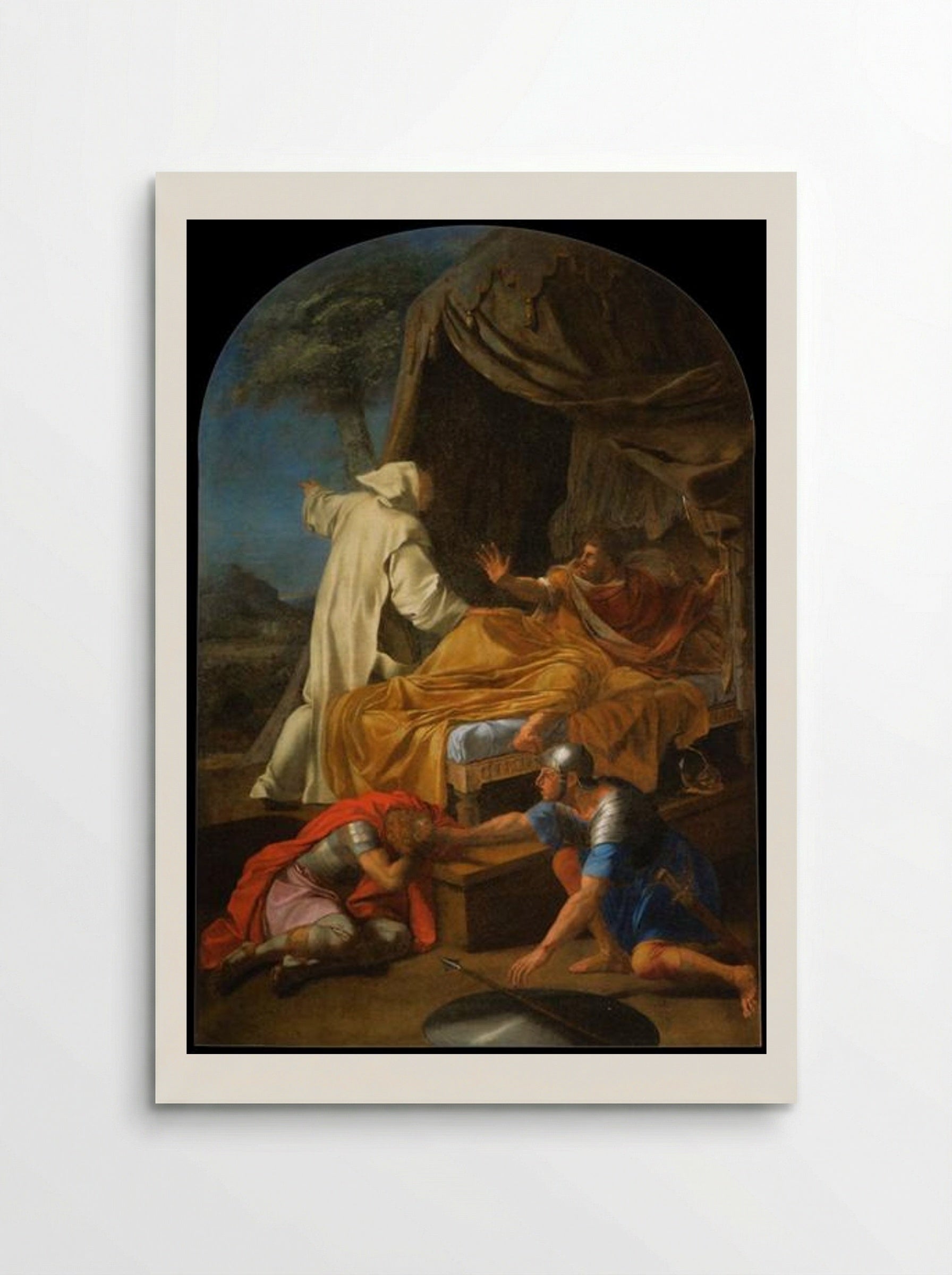 St. Bruno Appearing to Comte Roger - Eustache Le Sueur - Poster