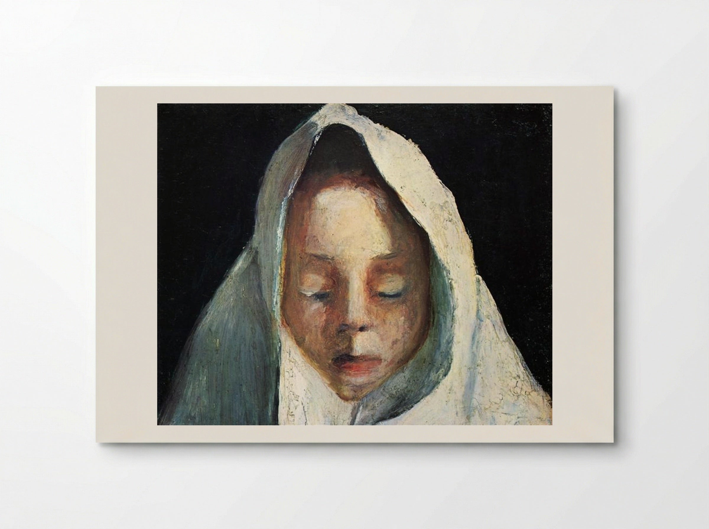 Still Life, Child's Head with a White Cloth - Paula Modersohn-Becker - Poster