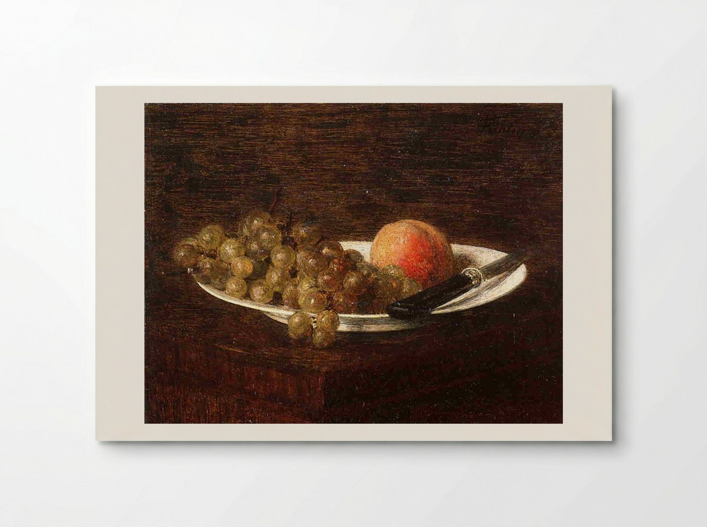 Still Life Peach and Grapes - Henri Fantin-Latour - Poster
