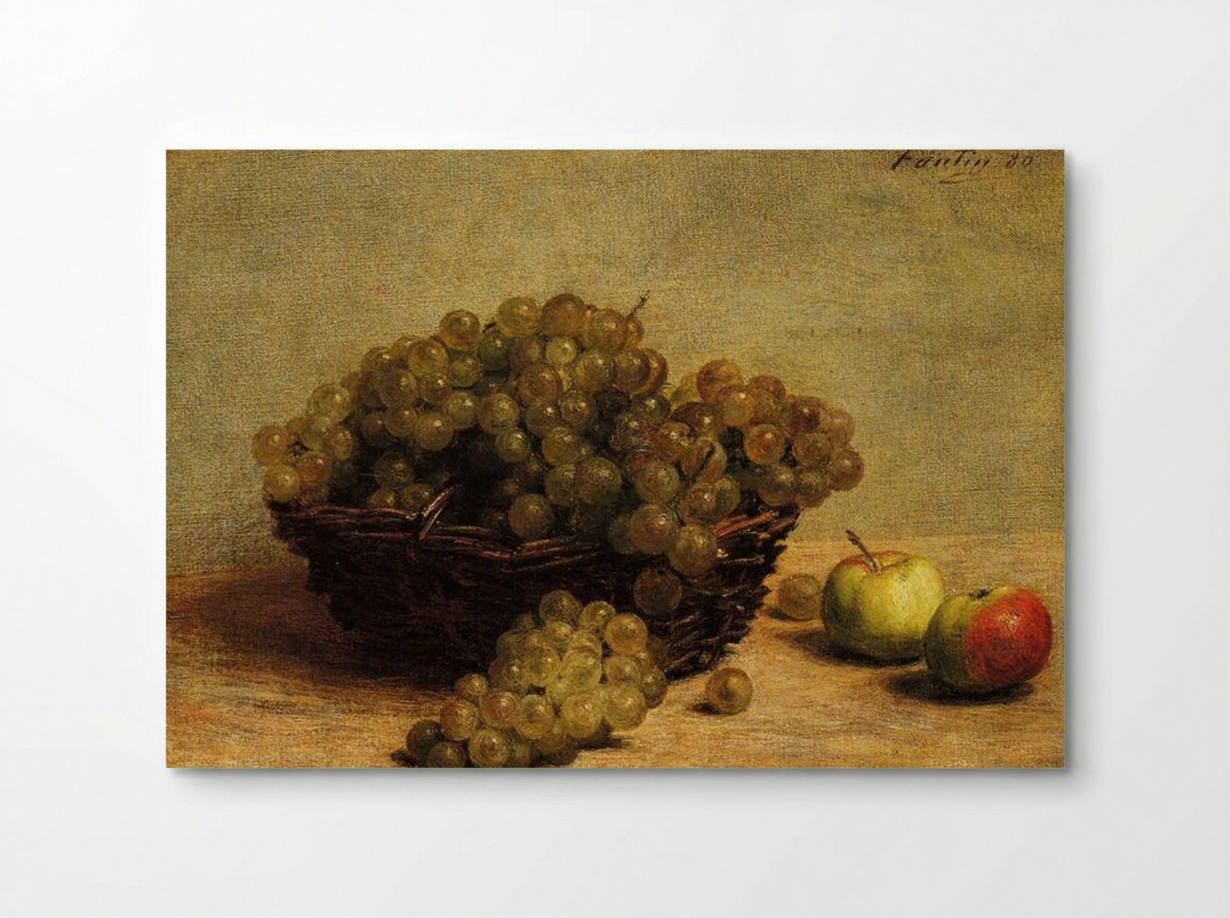 Still Life with Apples and Grapes - Henri Fantin-Latour - Poster