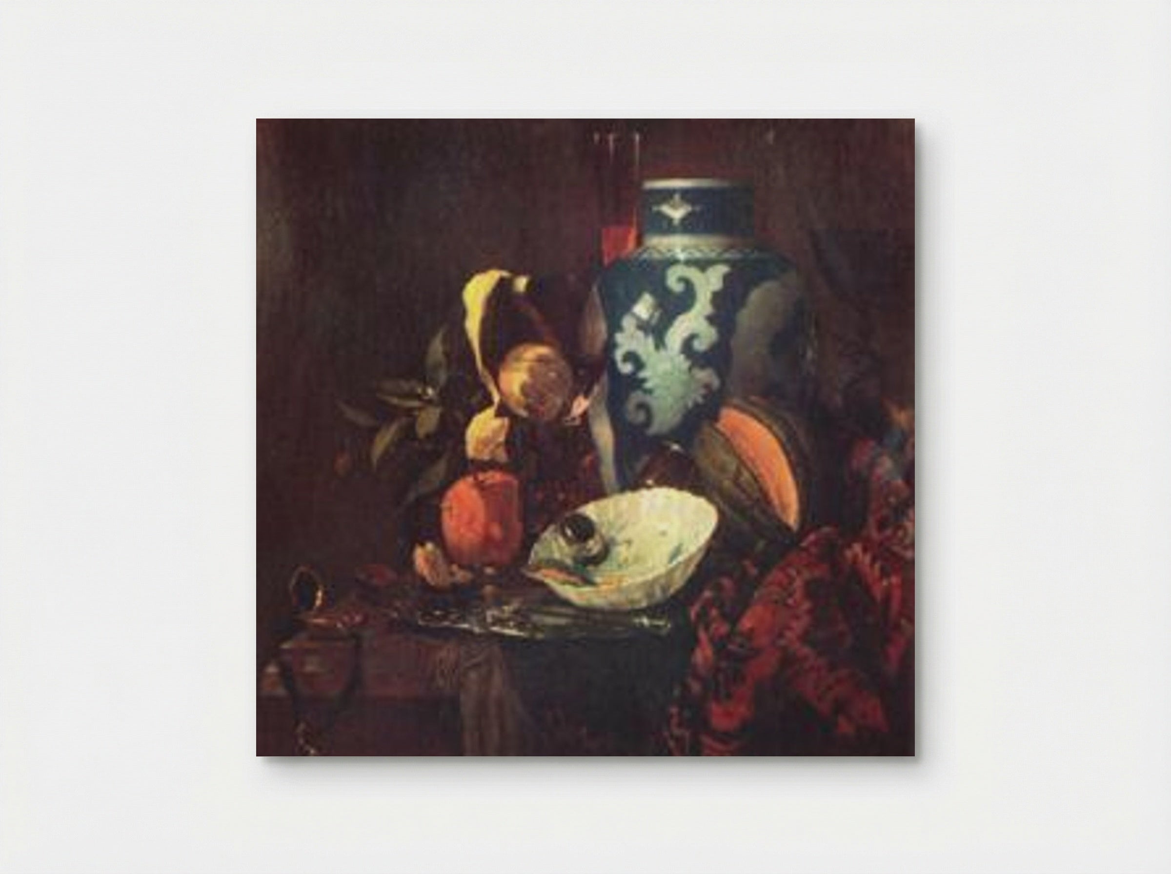 Still Life with a Chinese Porcelain Jar - Willem Kalf - Poster