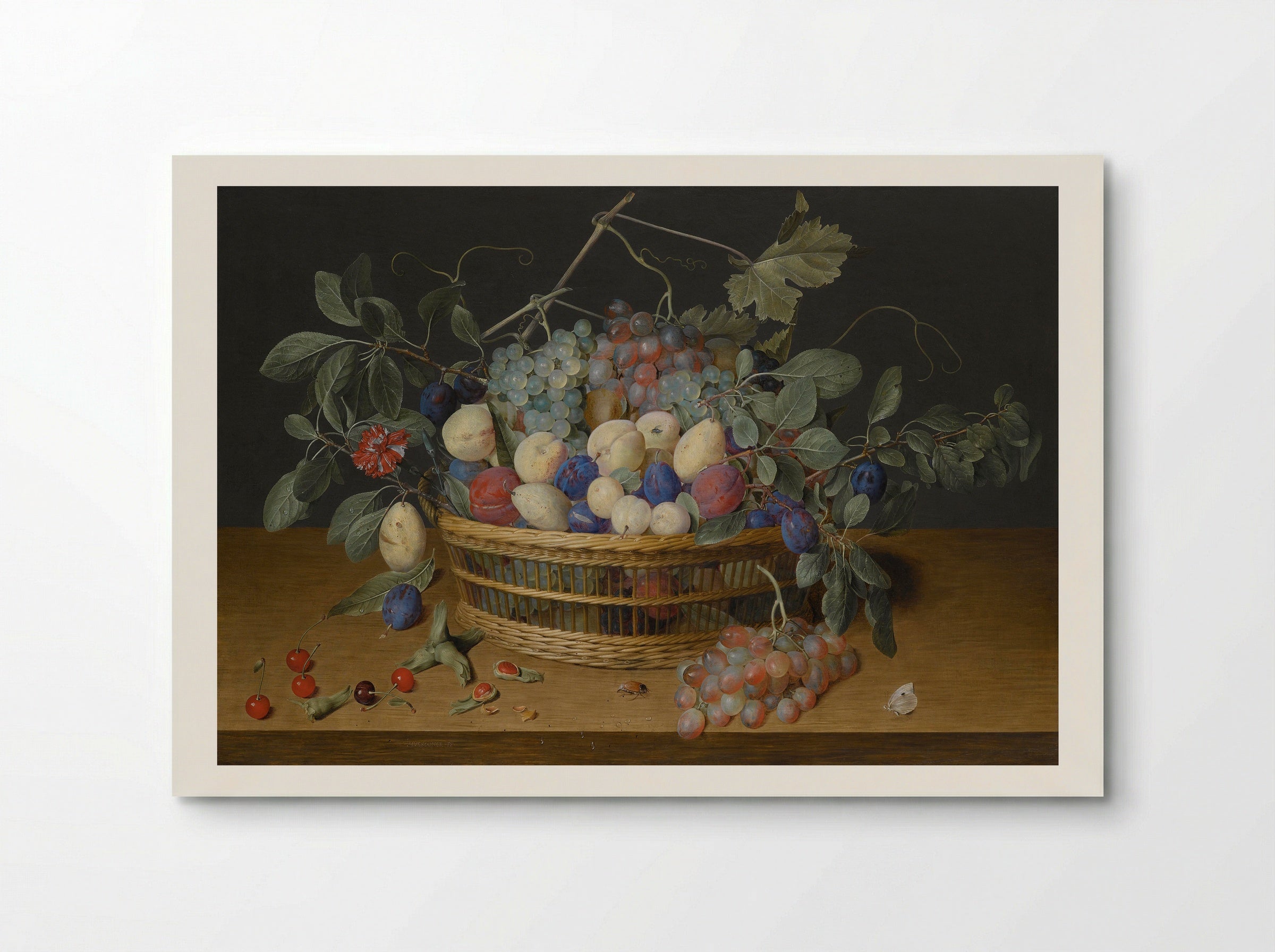 Still Life: A Basket of Grapes and Other Fruit - Jacob van Hulsdonck - Poster