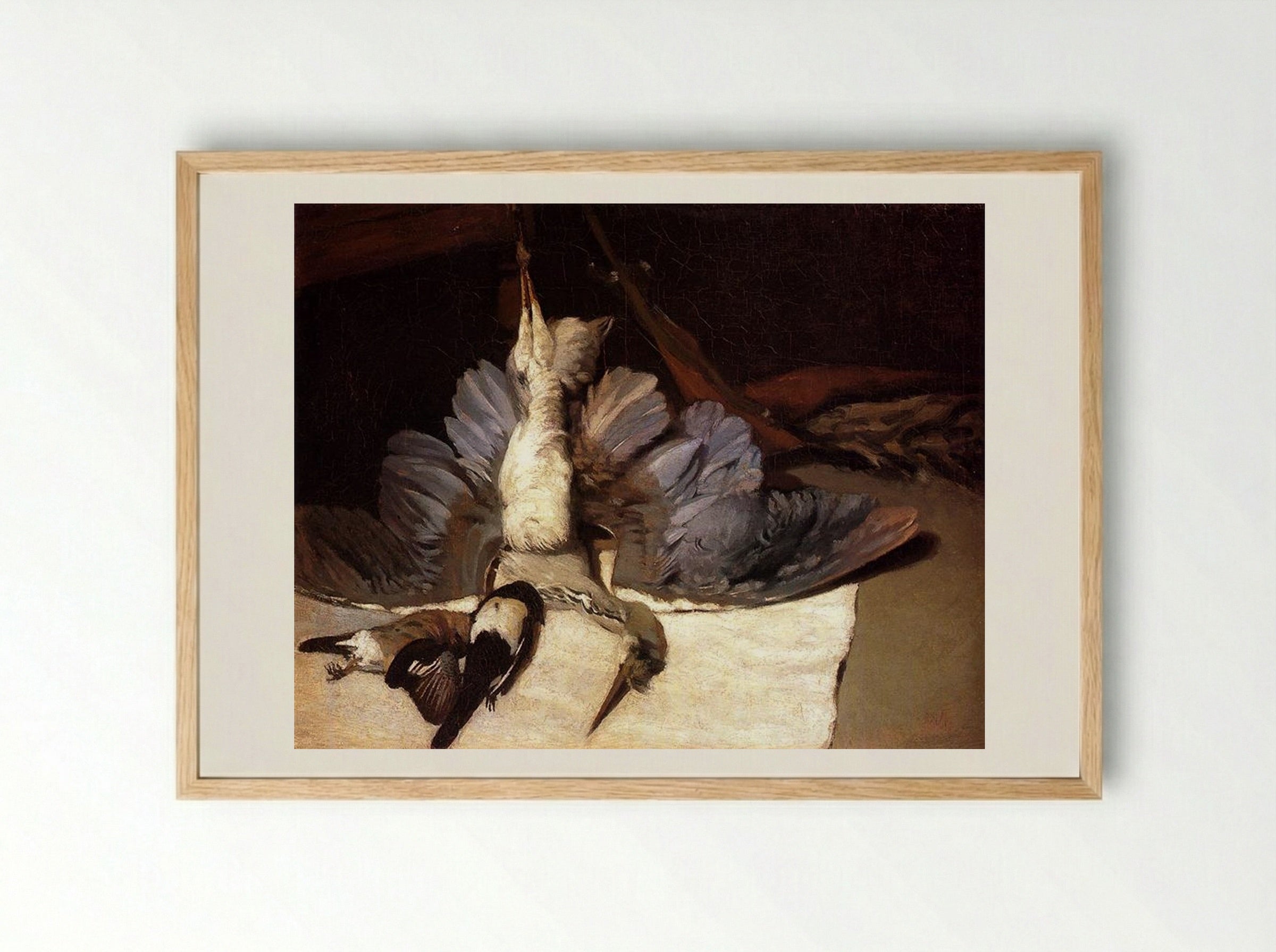 Still Life: Heron with Spread Wings - Alfred Sisley - Framed Print Wood