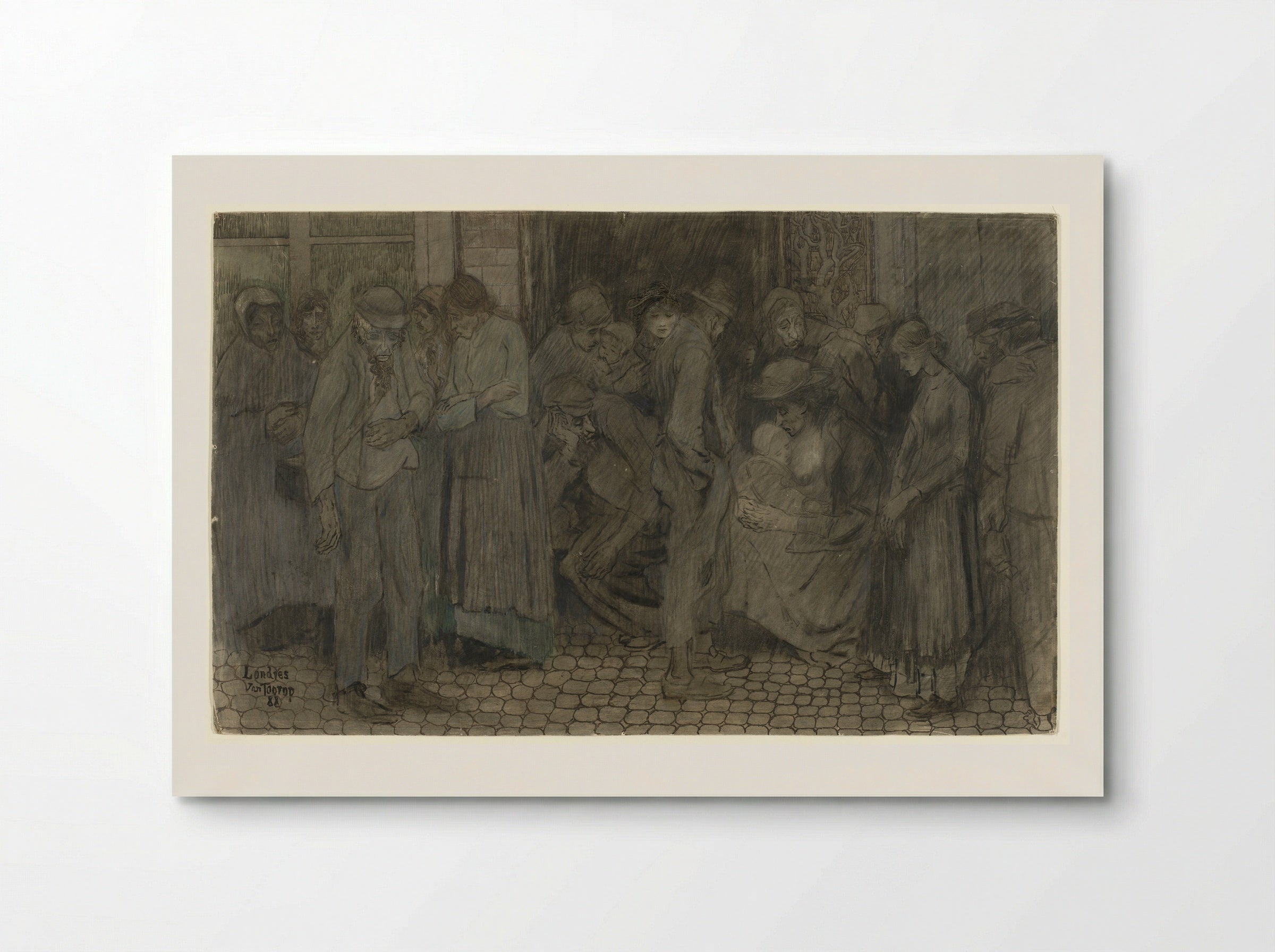 Straattafereel in Londen - Jan Toorop - Poster