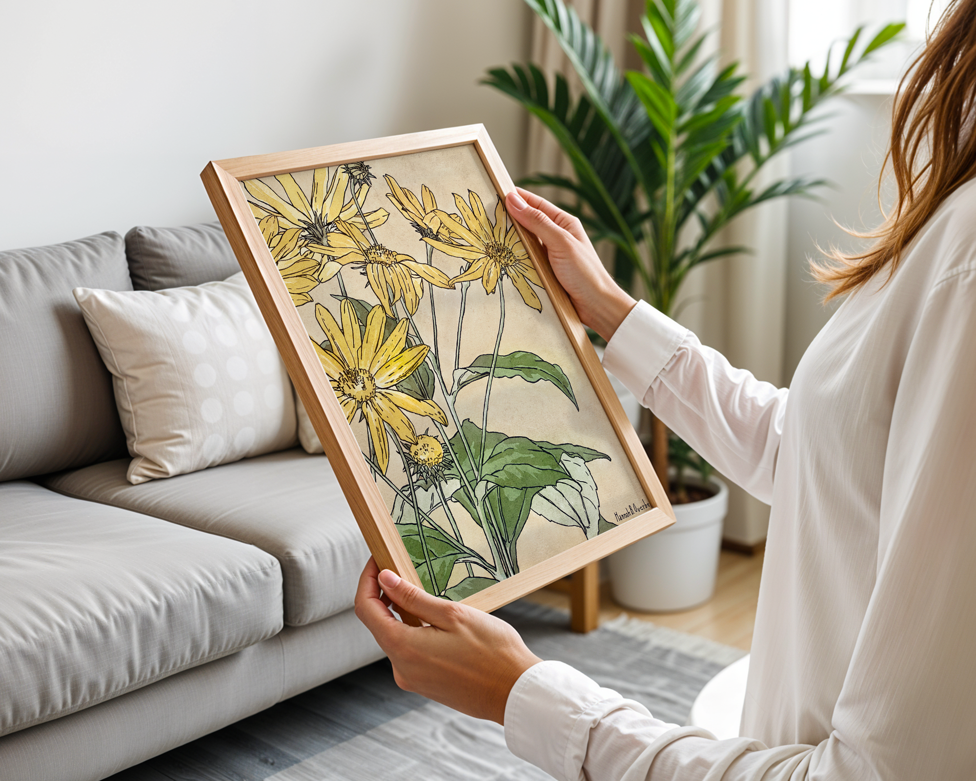 Sunflowers-(1915)-by-Hannah-Borger-Overbeck mockup