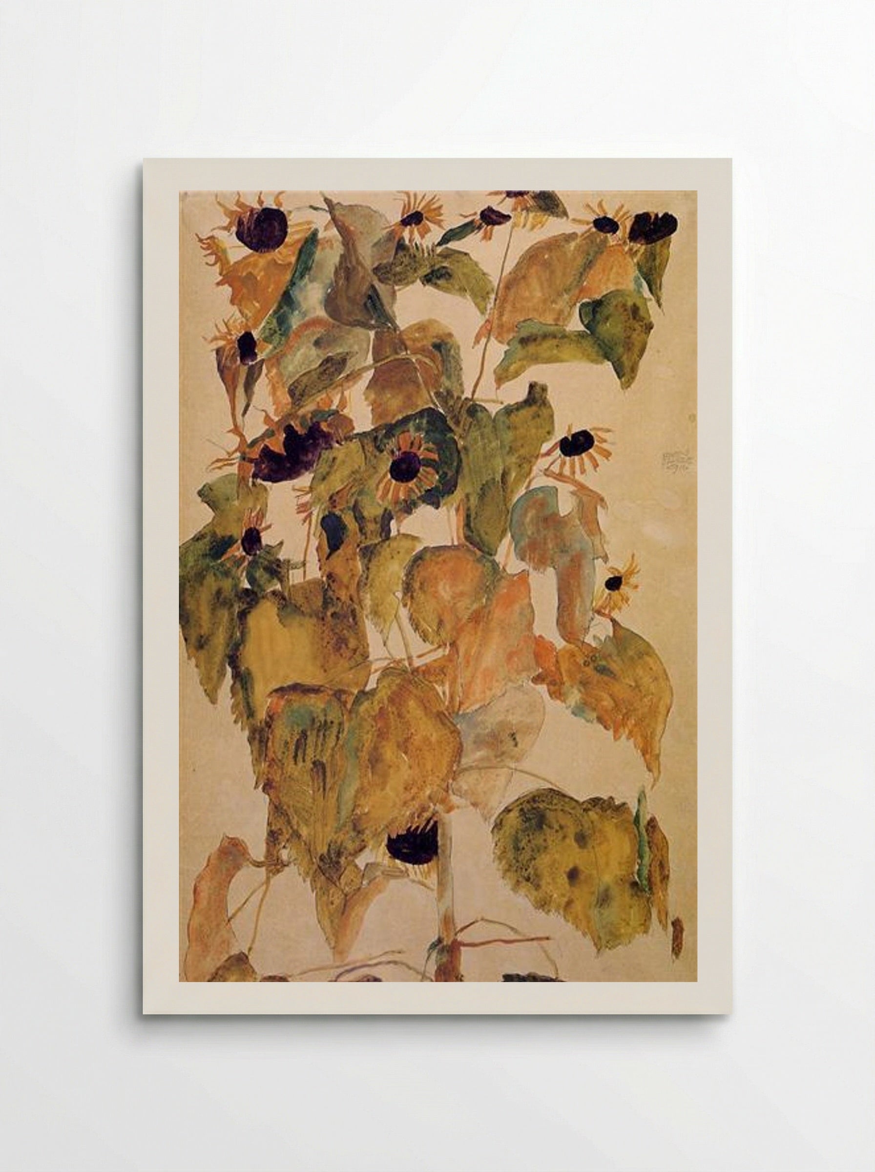 Sunflowers - Egon Schiele - Poster