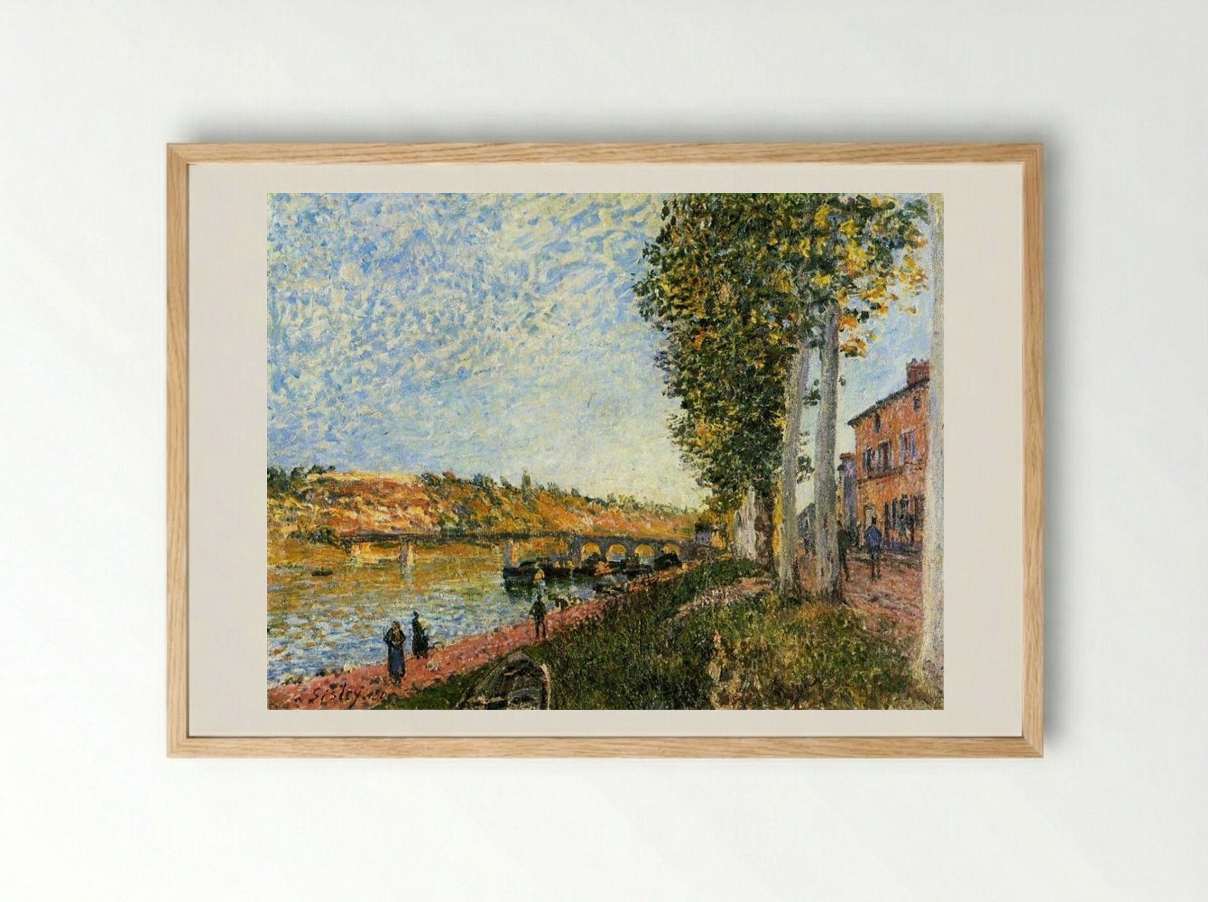 Sunrise at Saint-Mammès - Alfred Sisley - Framed Print Wood