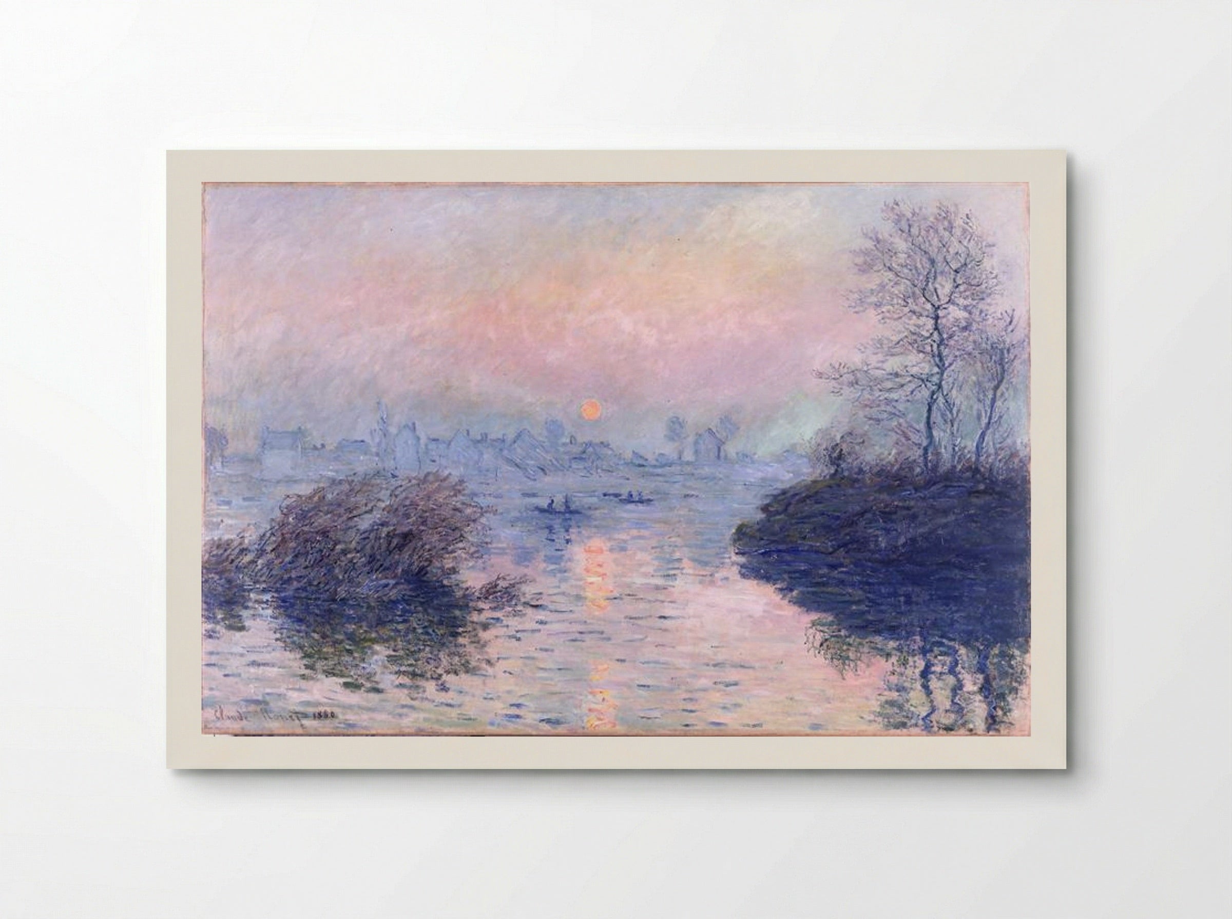 Sunset on the Seine at Lavacourt, Winter Effect - Claude Monet - Poster