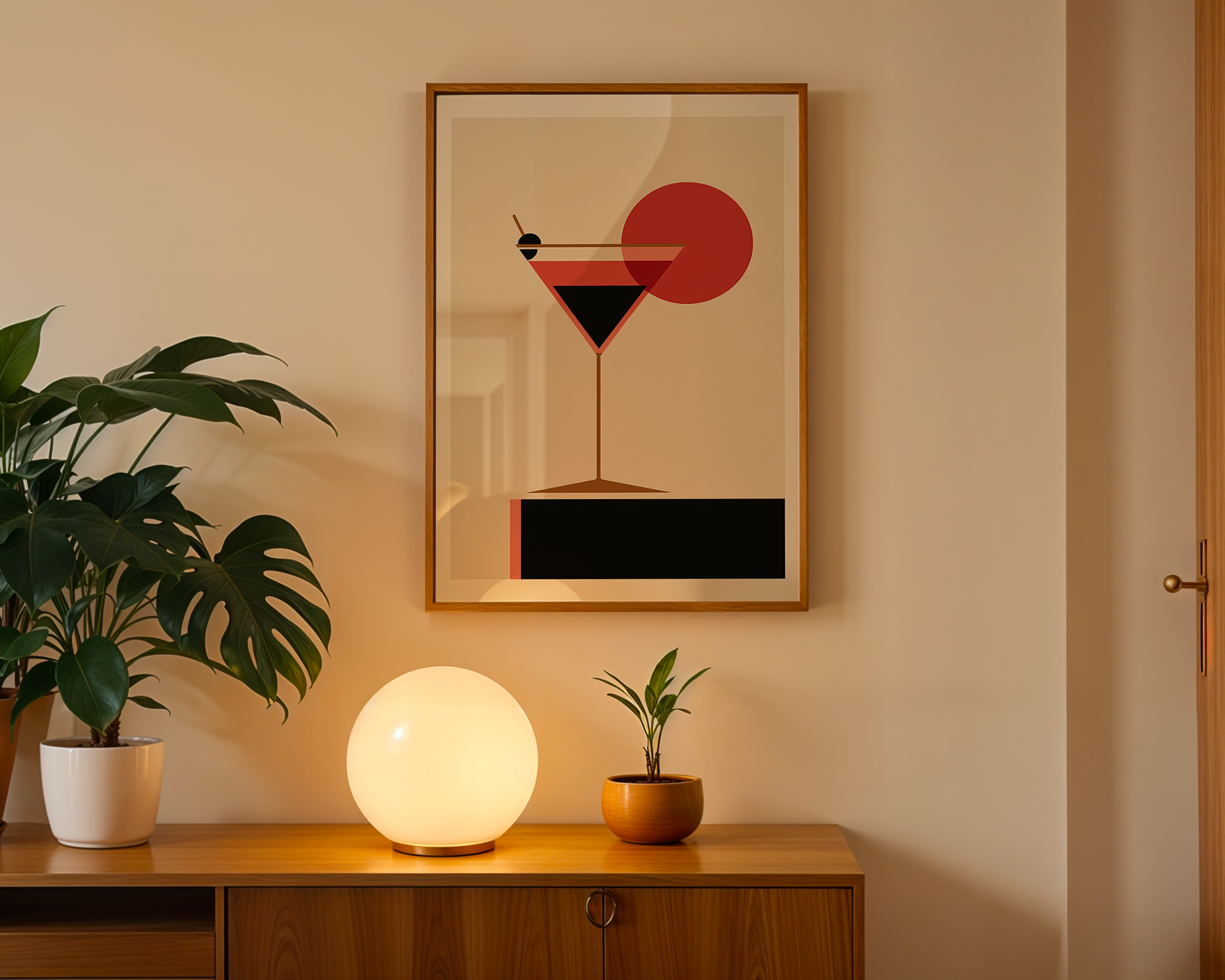 Sunset_Manhattan___Modern_Geometric_Cocktail_Art_Print mockup
