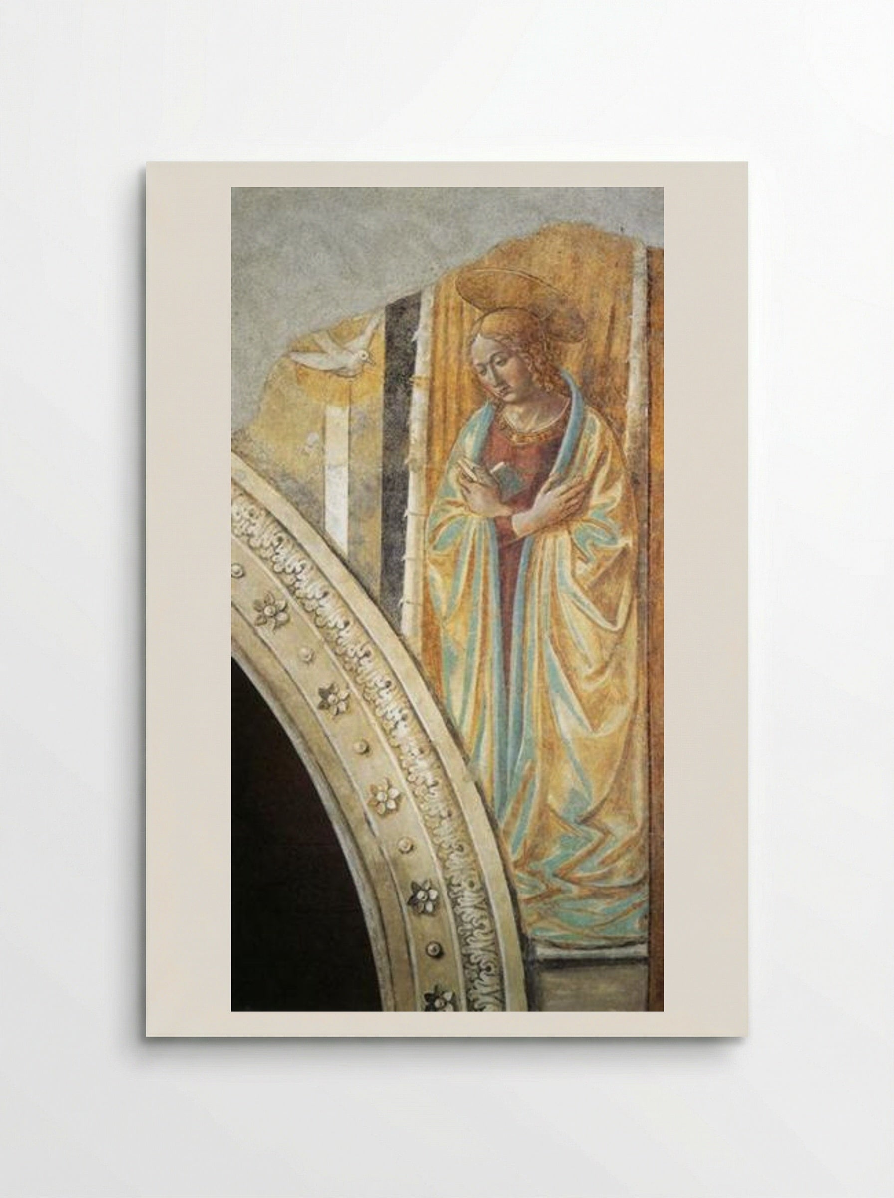 Tabernacle of the Visitation: Annunciation: Mary - Benozzo Gozzoli - Poster