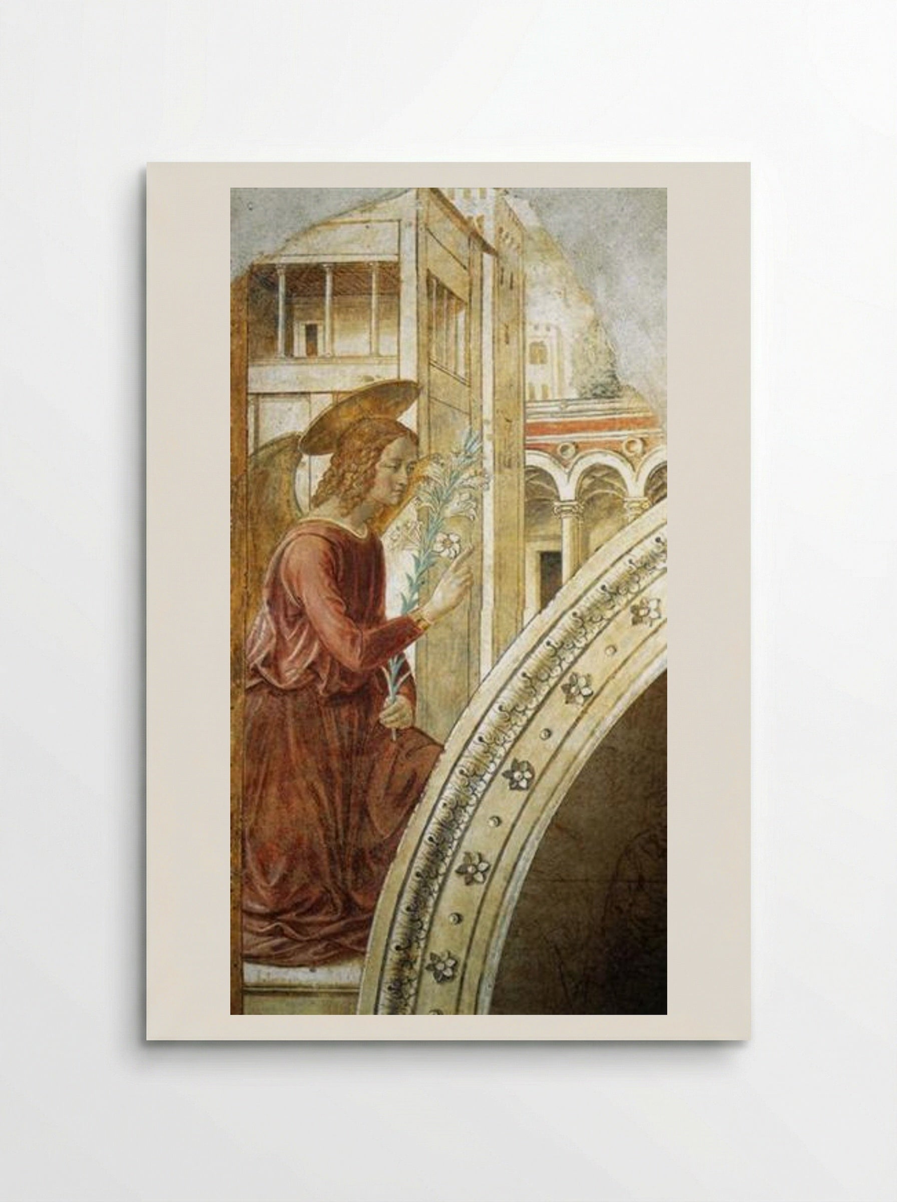 Tabernacle of the Visitation: Annunciation: the Archangel Gabriel - Benozzo Gozzoli - Poster