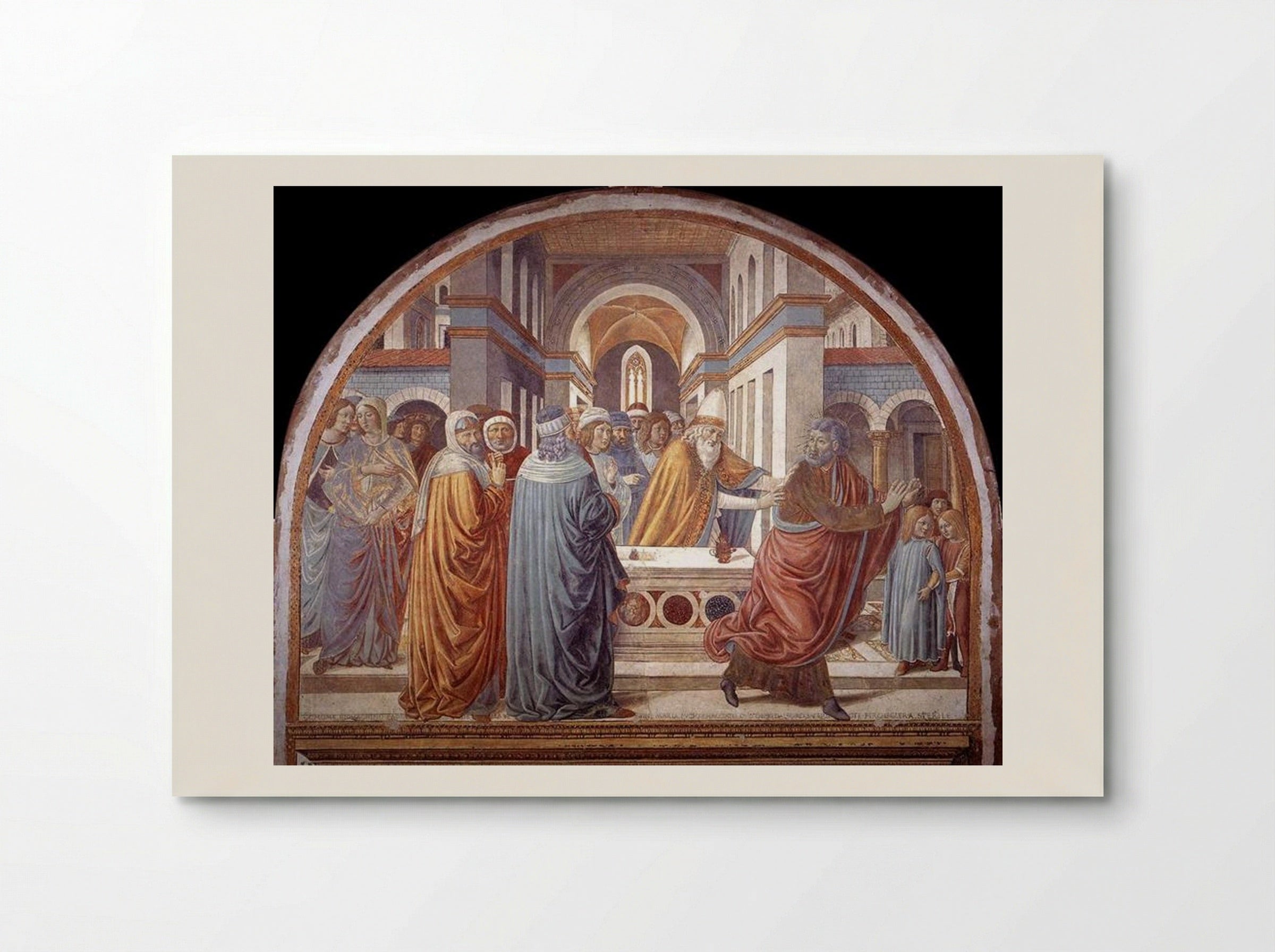 Tabernacle of the Visitation: Expulsion of Joachim from the Temple - Benozzo Gozzoli - Poster