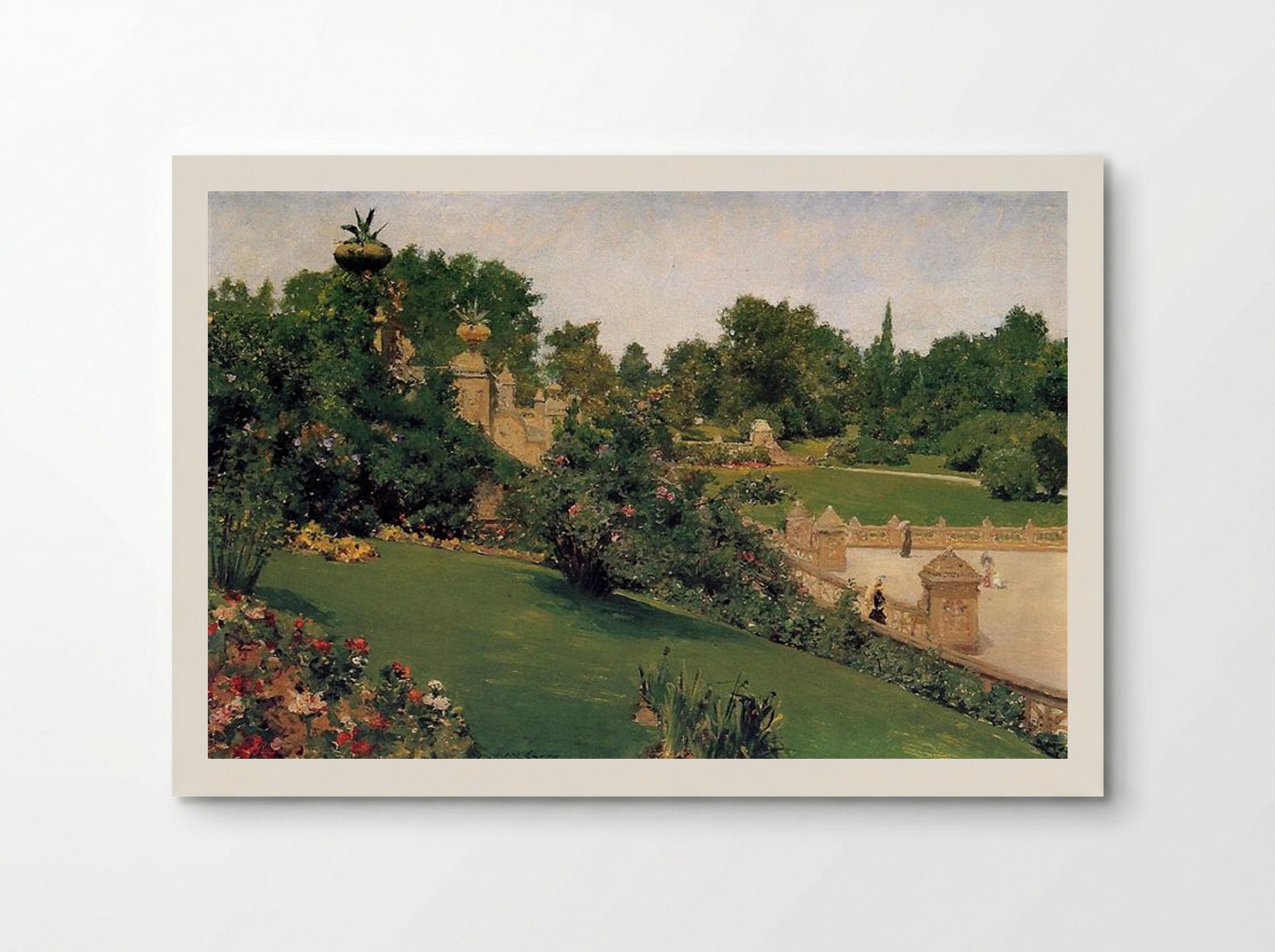 Terrace at the Mall, Central Park - William Merritt Chase - Poster