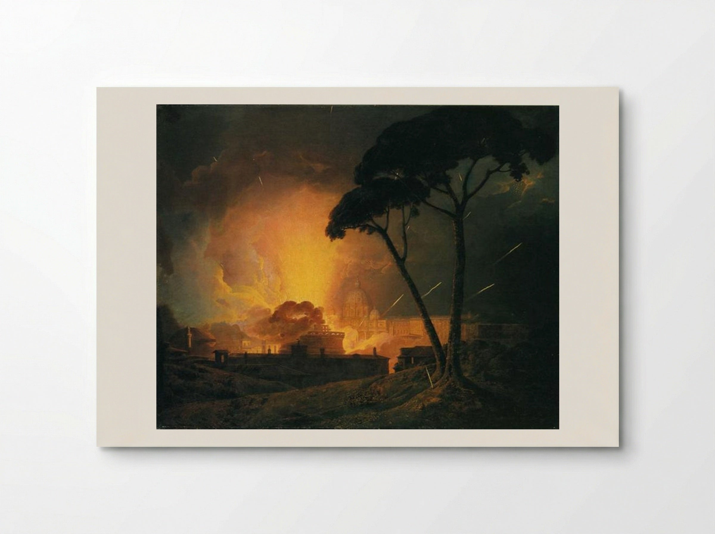 The Annual Girandola, at the Castle of St. Angelo, Rome - Joseph Wright of Derby - Poster