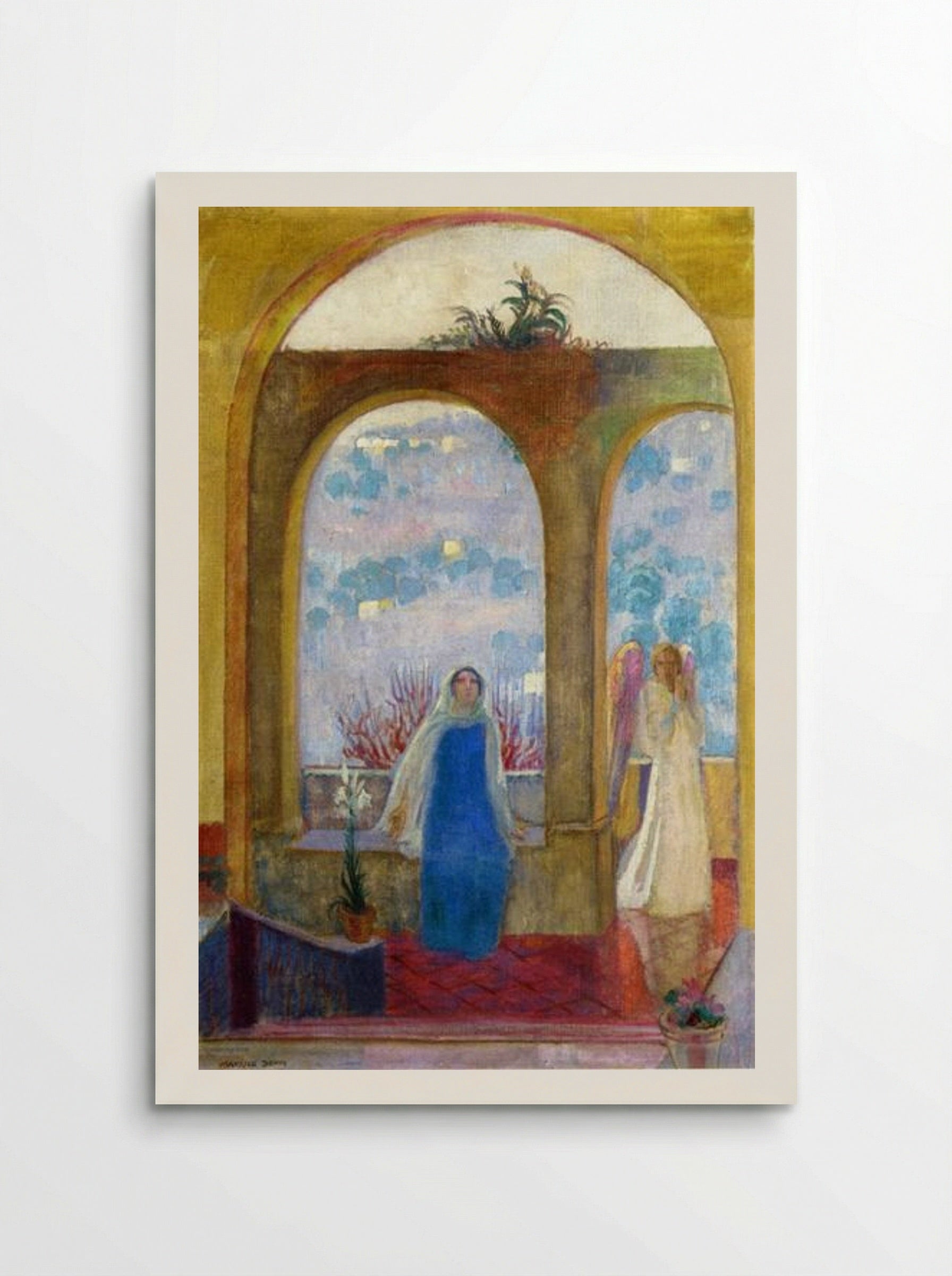 The Annunciation under the Arch with Lilies - Maurice Denis - Poster