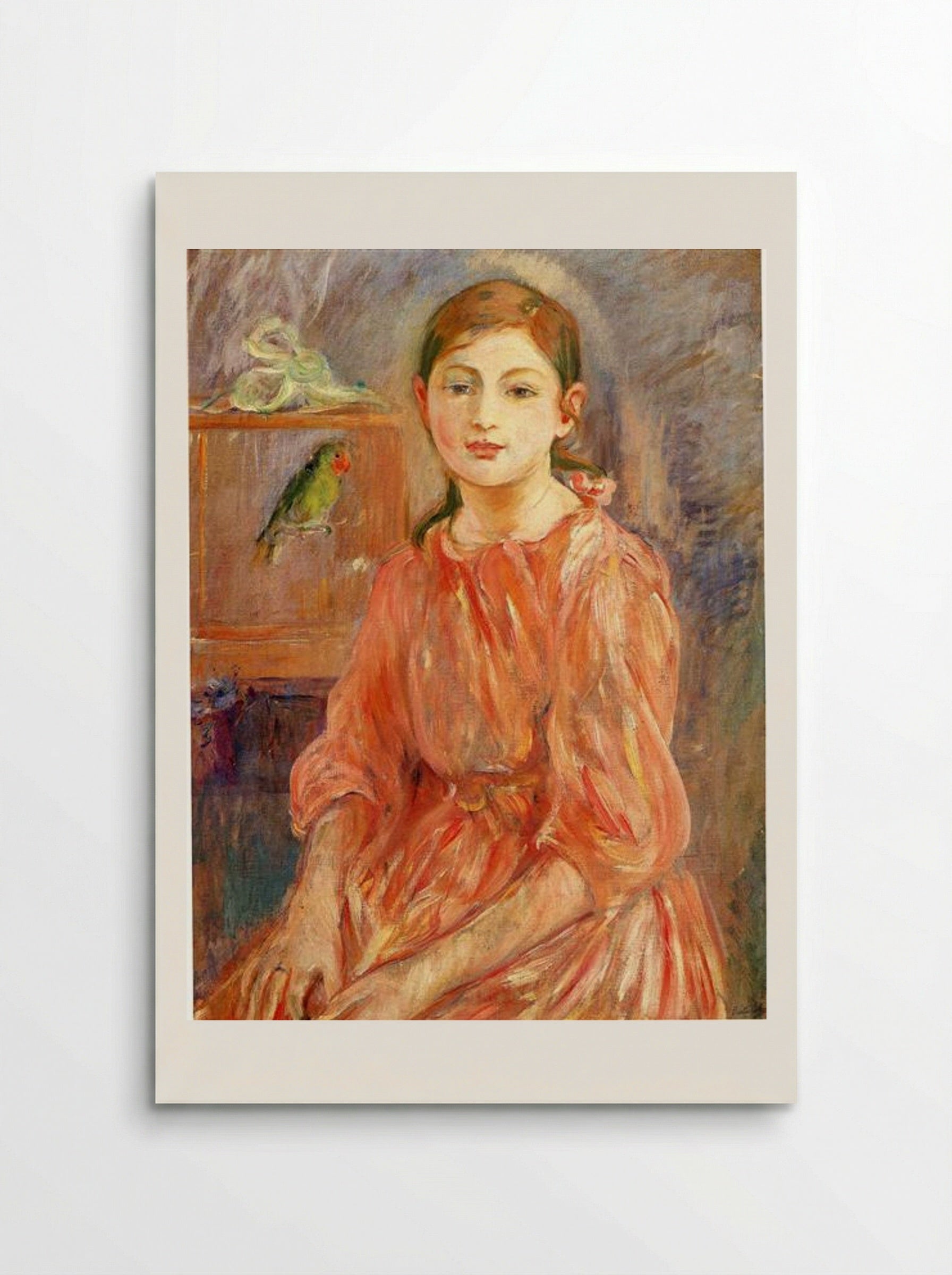 The Artist's Daughter with a Parakeet - Berthe Morisot - Poster