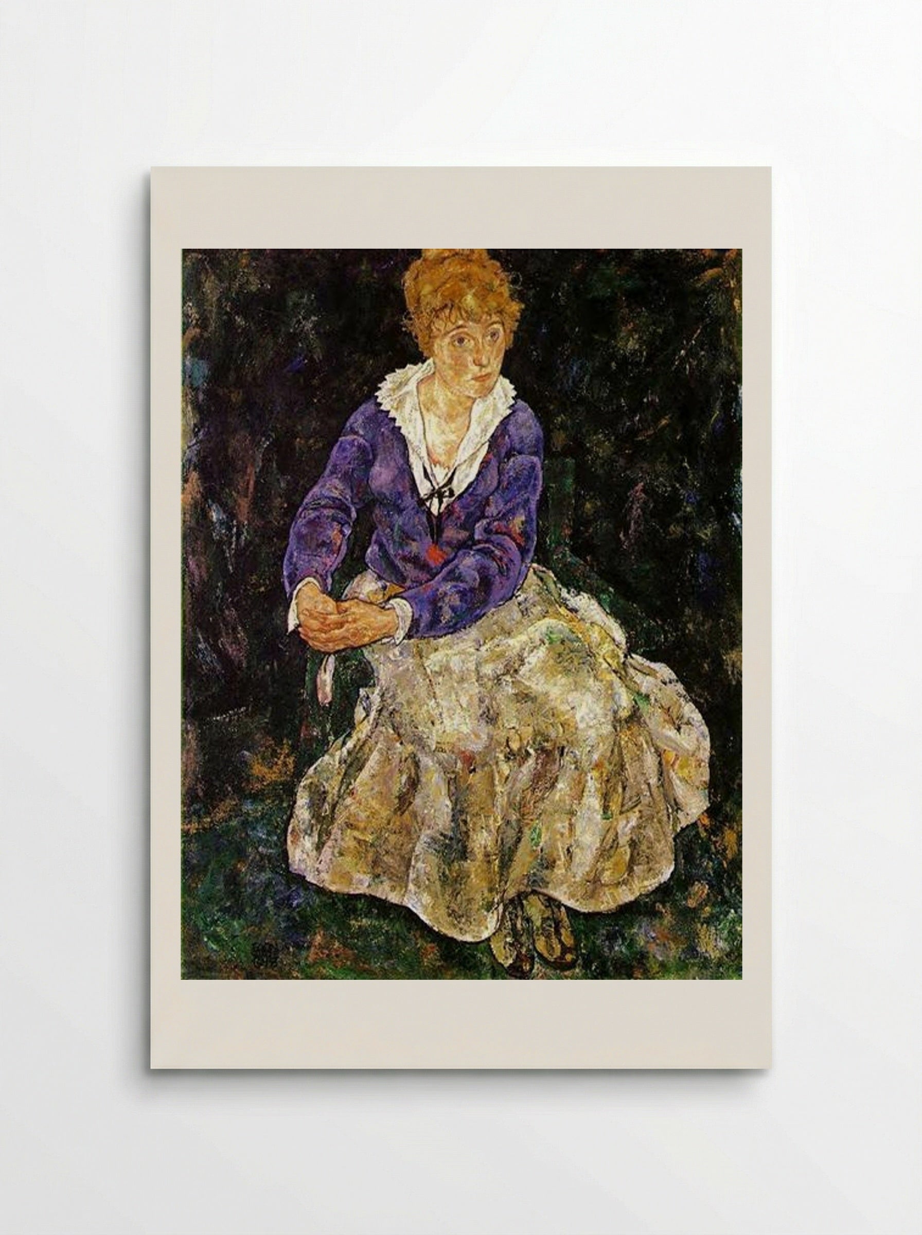 The Artist's Wife Seated (Edith) - Egon Schiele - Poster