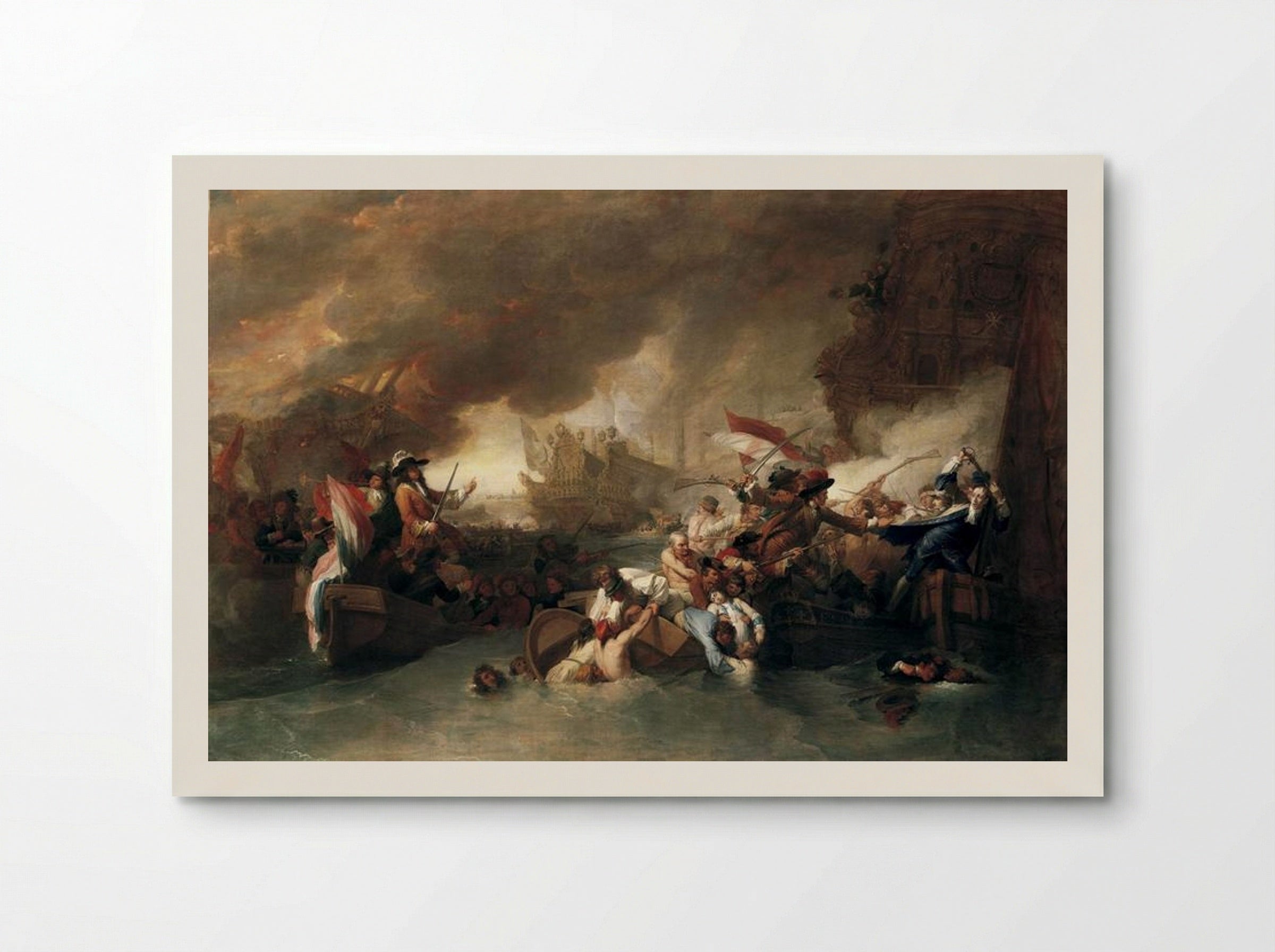 The Battle of La Hogue - Benjamin West - Poster