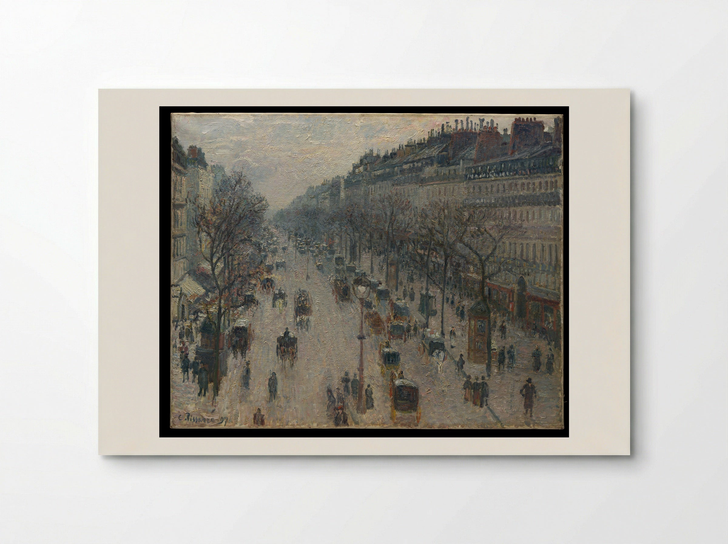 The Boulevard Montmartre on a Winter Morning - Camille Pissarro - Poster