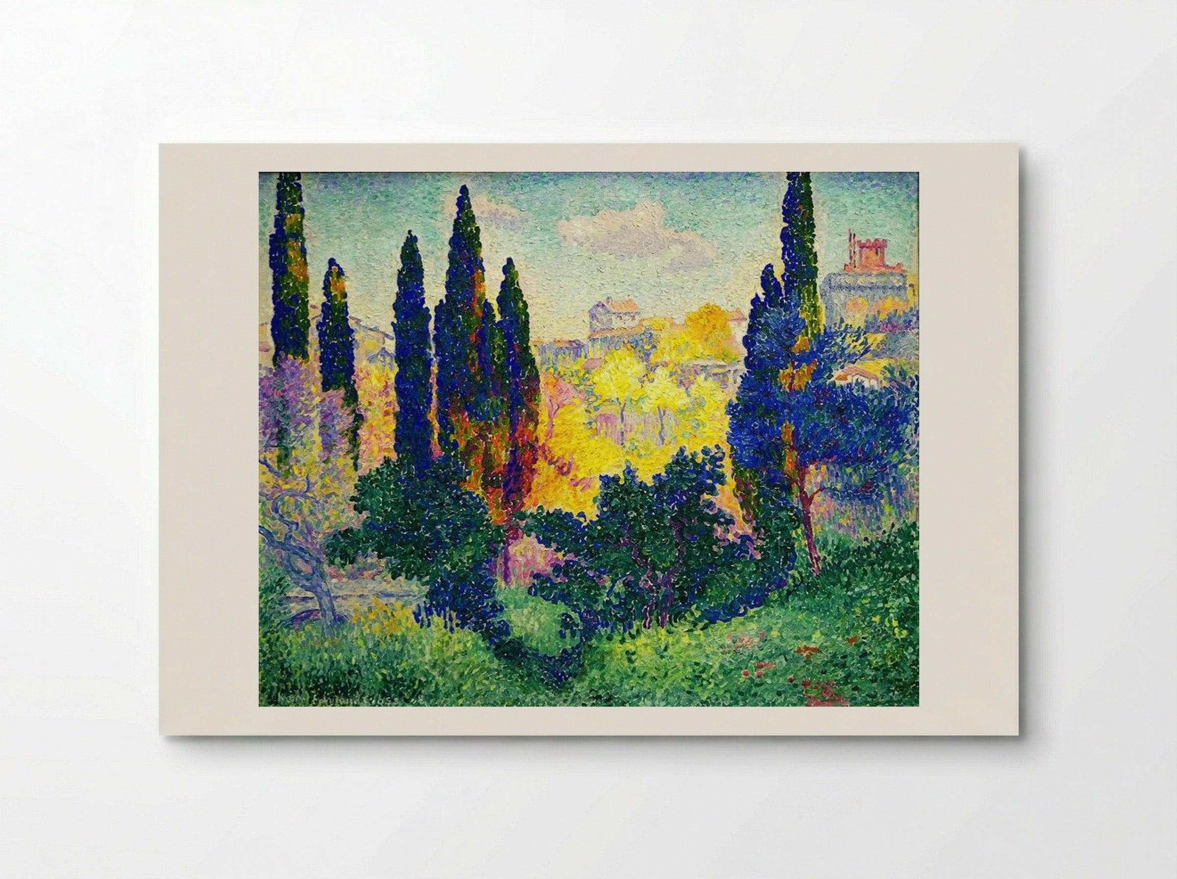 The Cypresses at Cagnes - Henri-Edmond Cross - Poster
