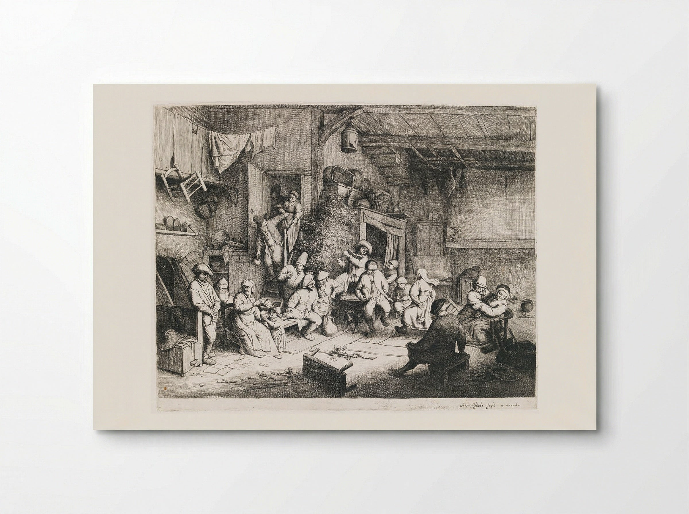 The Dance in the Inn - Adriaen van Ostade - Poster