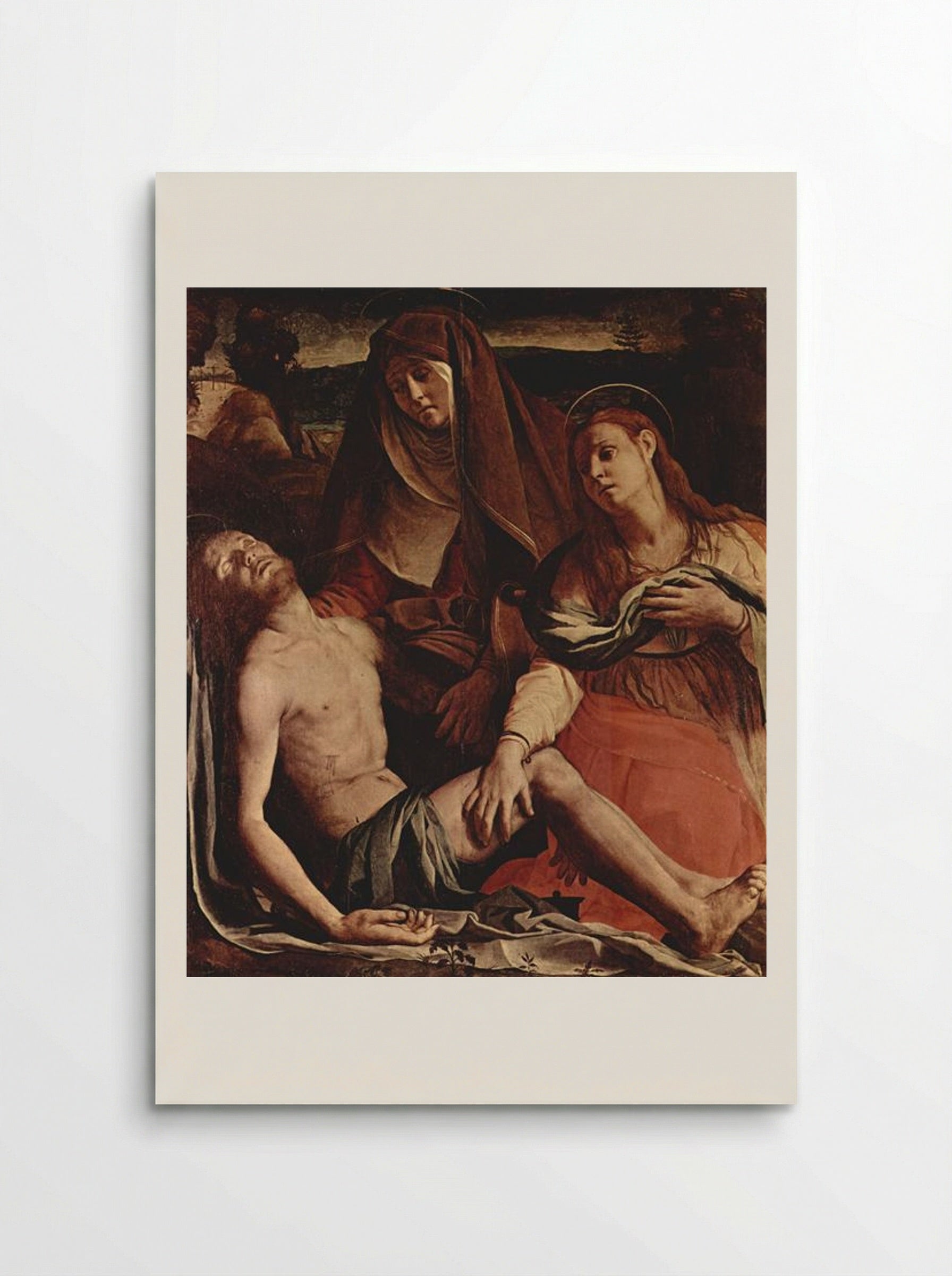 The Dead Christ with the Virgin and St. Mary Magdalene - Agnolo Bronzino - Poster