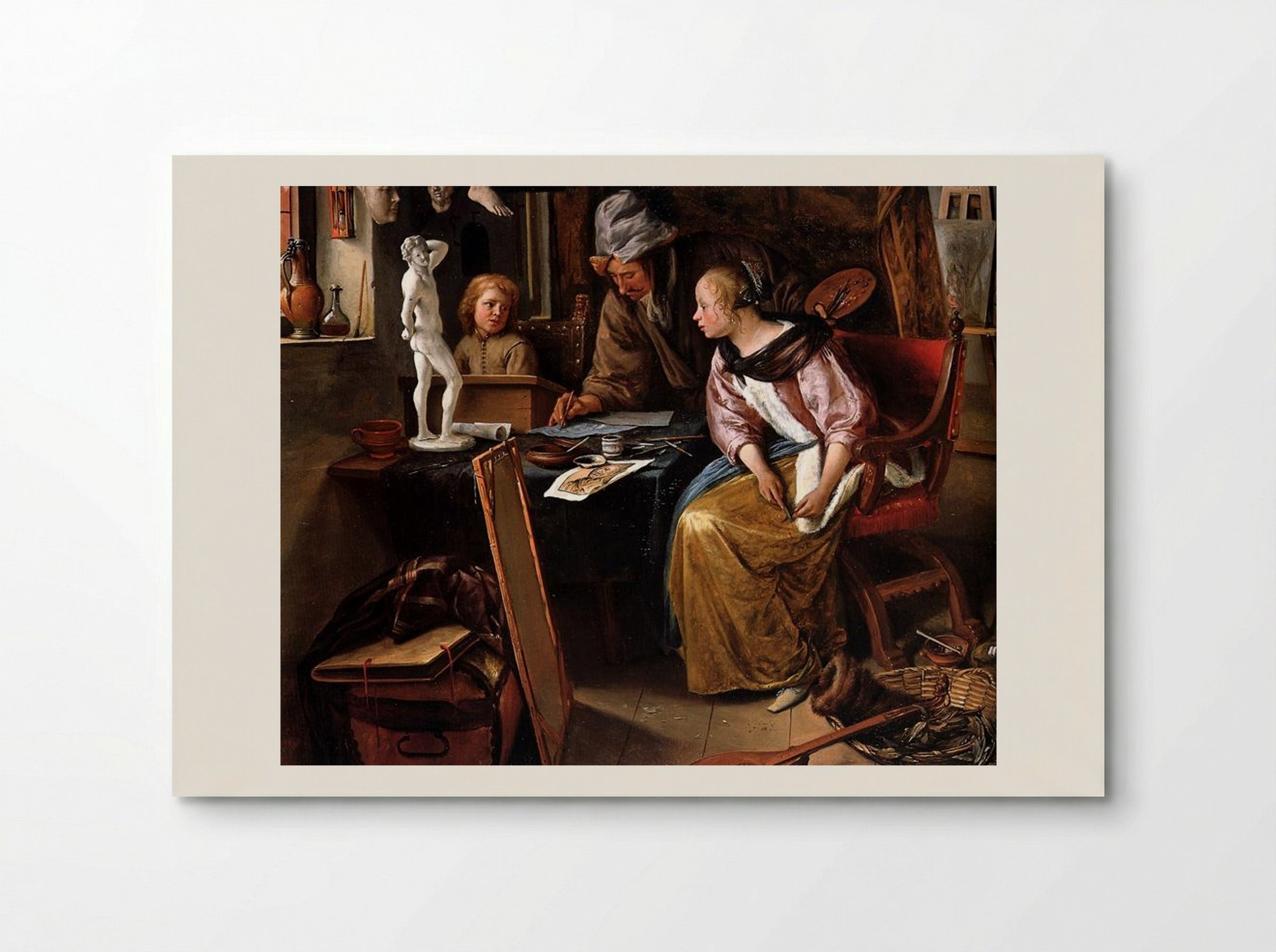 The Drawing Lesson - Jan Steen - Poster