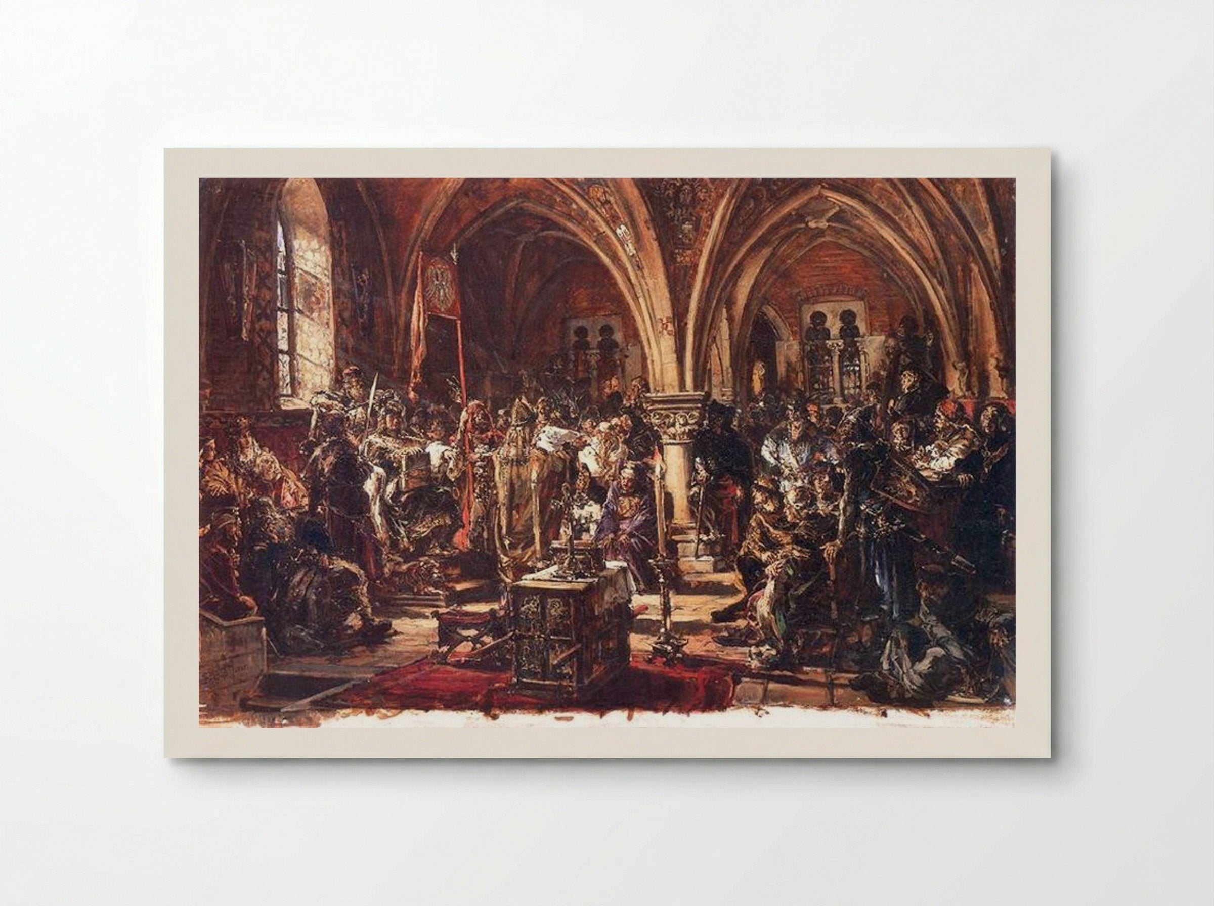 The First Sejm, Recording of Laws A.D. 1182 - Jan Matejko - Poster